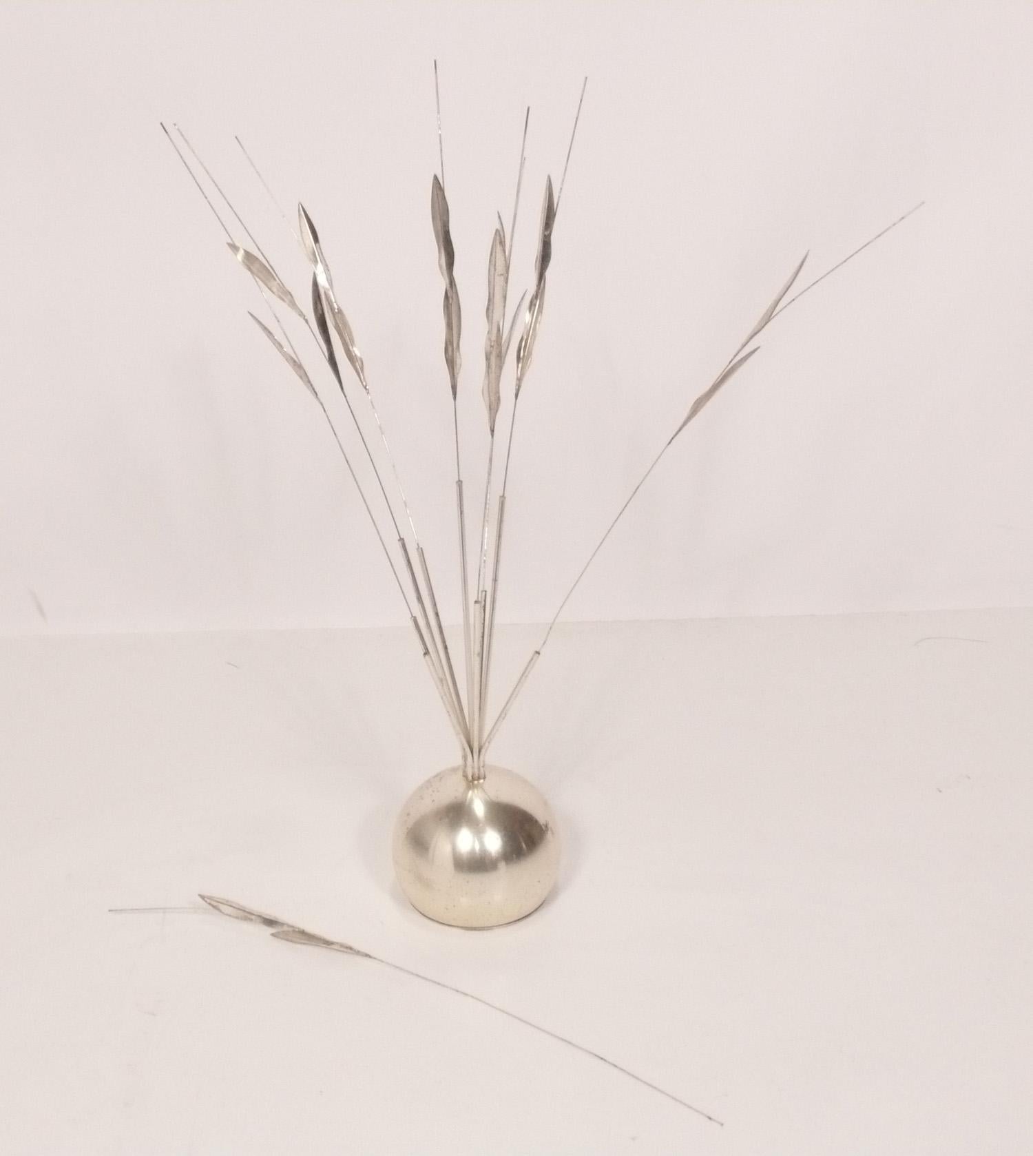Modernist Italian Silverplated Weed Pot or Vase In Good Condition For Sale In Atlanta, GA