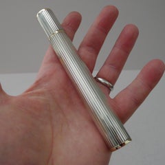 Modernistisches italienisches Zigarrenetui aus 925er Sterlingsilber, um 1970