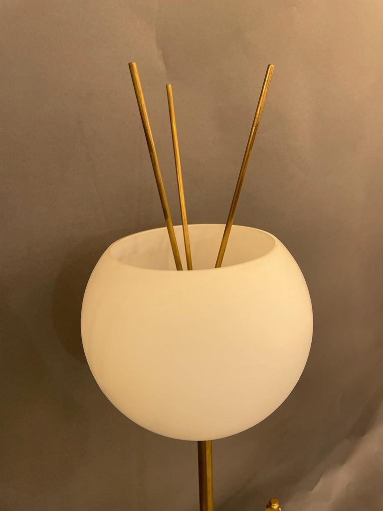 Late 20th Century Modernist Italian Table Lamp with White Shades