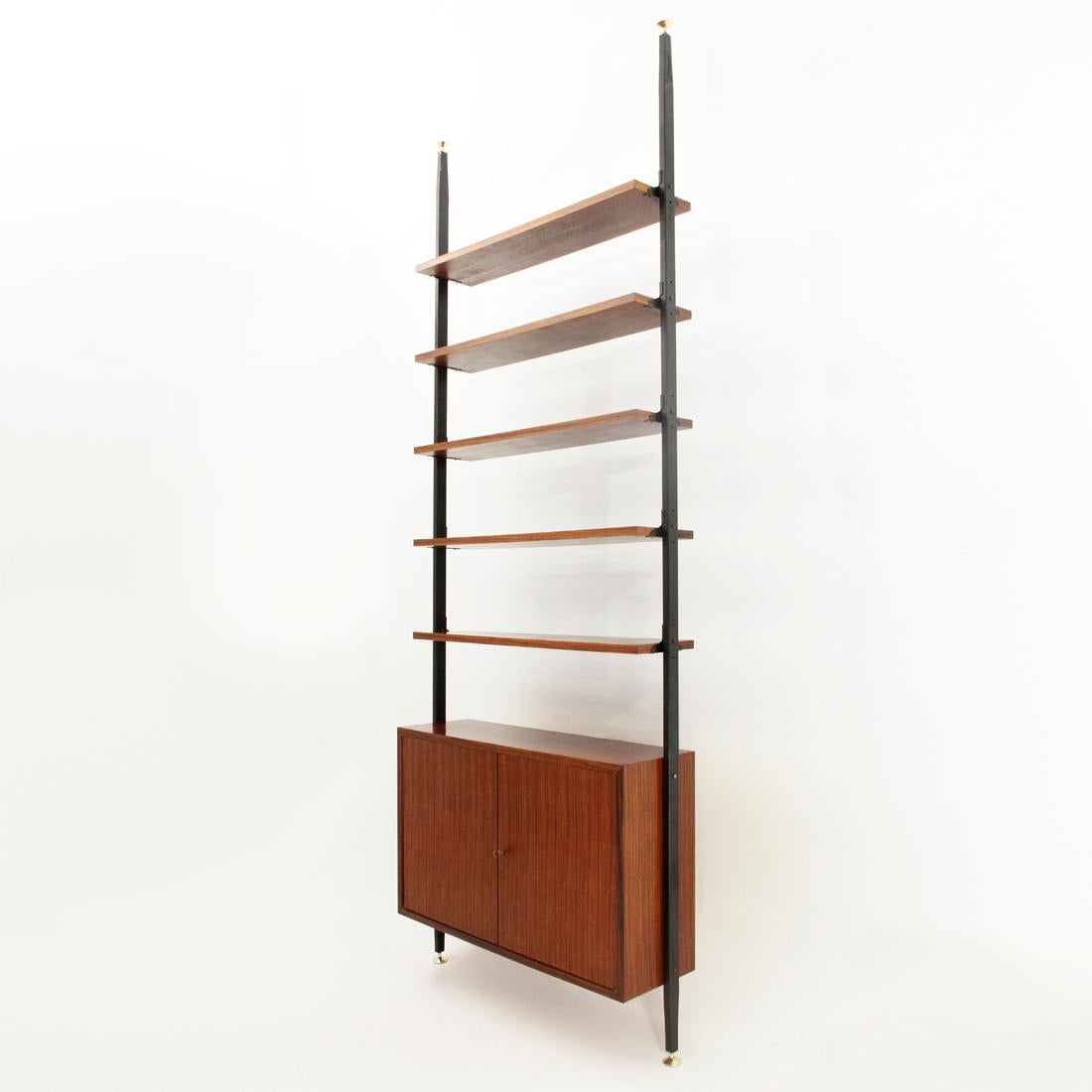 Mid-Century Modern Modernist Italian Teak Wall Unit, 1950s