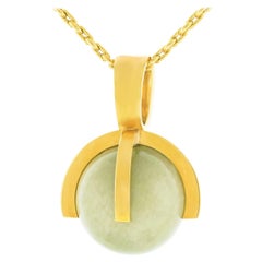 Vintage Modernist Jade Pendant