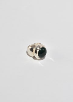 Bague moderniste en jade