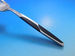 Modernistisches Japanisches Besteckset aus Edelstahl mit schwarzem Nylon, 23 Teile