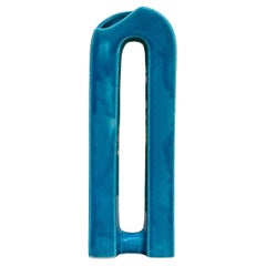 Modernistische japanische blaue Ikebana-Vase, Japan, 20. Jahrhundert