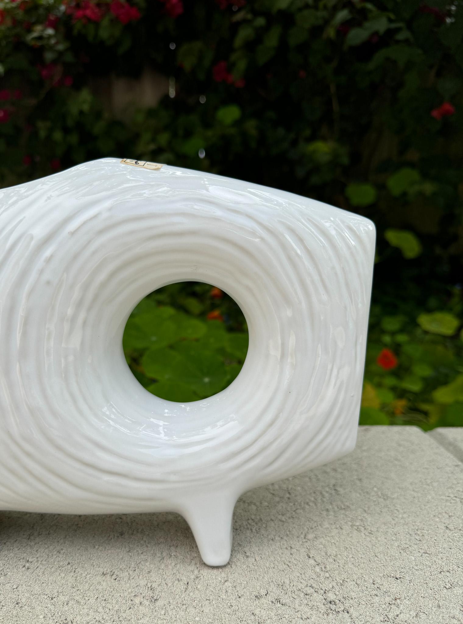Glazed Modernist Japanese Ikebana Vase, Japan, 20th Century