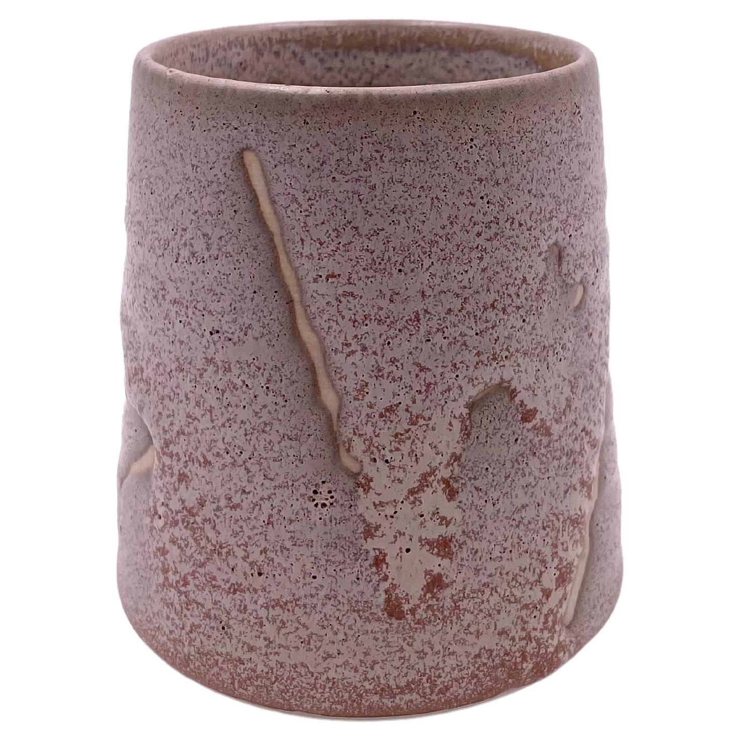 YELLOW mcm spaceage old japanese ikebana vtg atomic pottery flower art vase bowl 