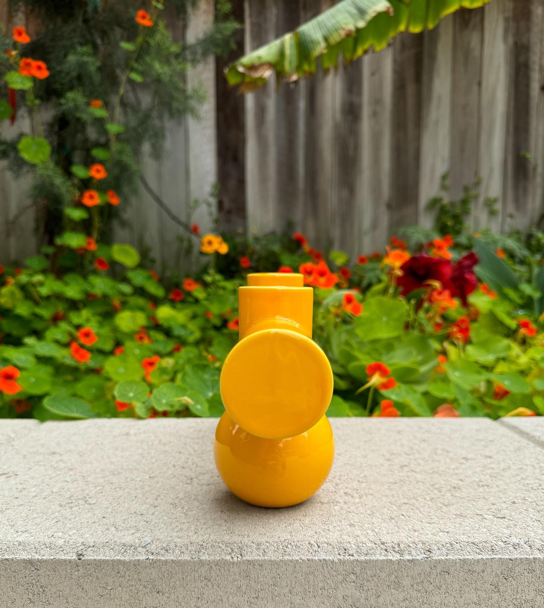 Ceramic Modernist Japanese Ikebana Vase, Japan, 21st Century