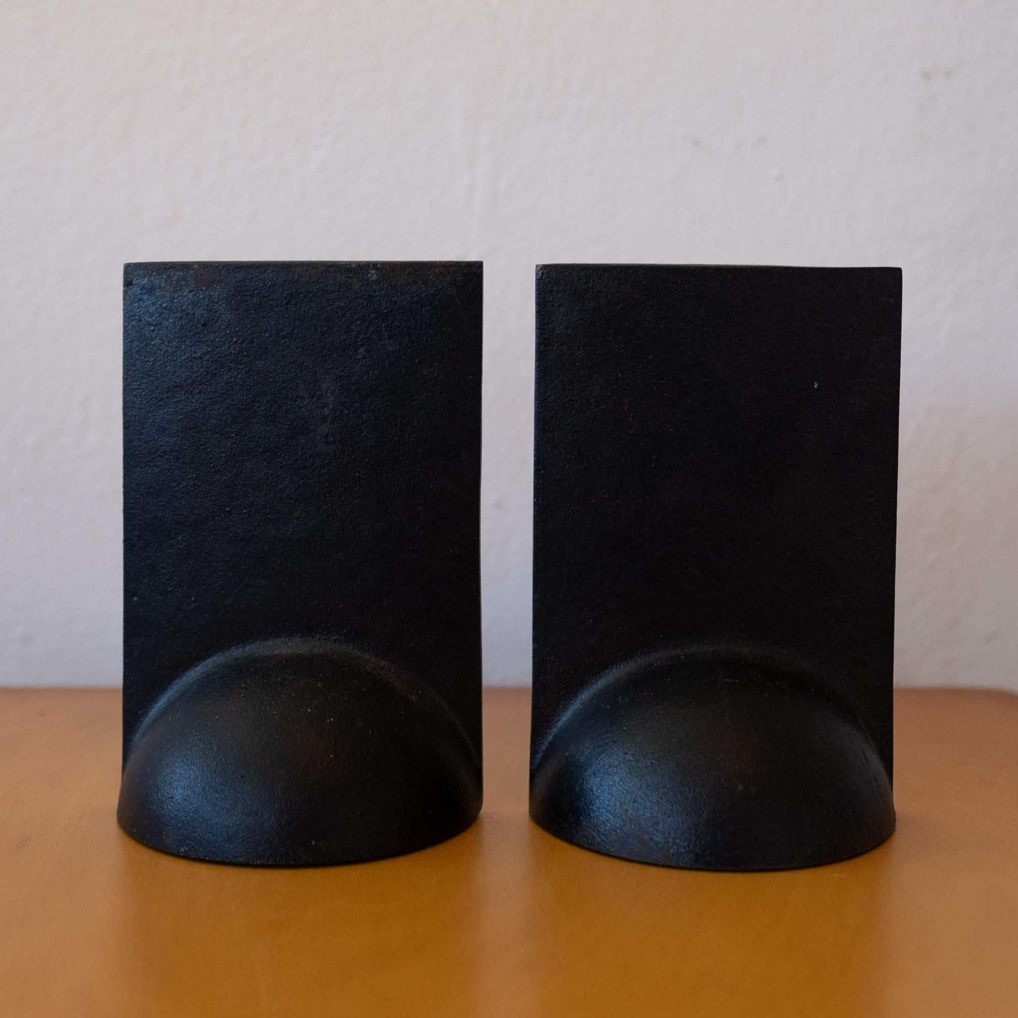 20th Century Modernist Japanese Iron Bookends, 1960s