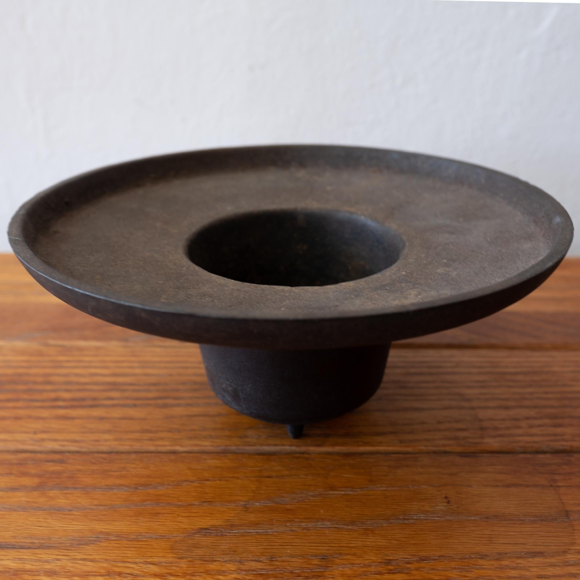 Mid-20th Century Modernist Japanese Iron Ikebana Planter