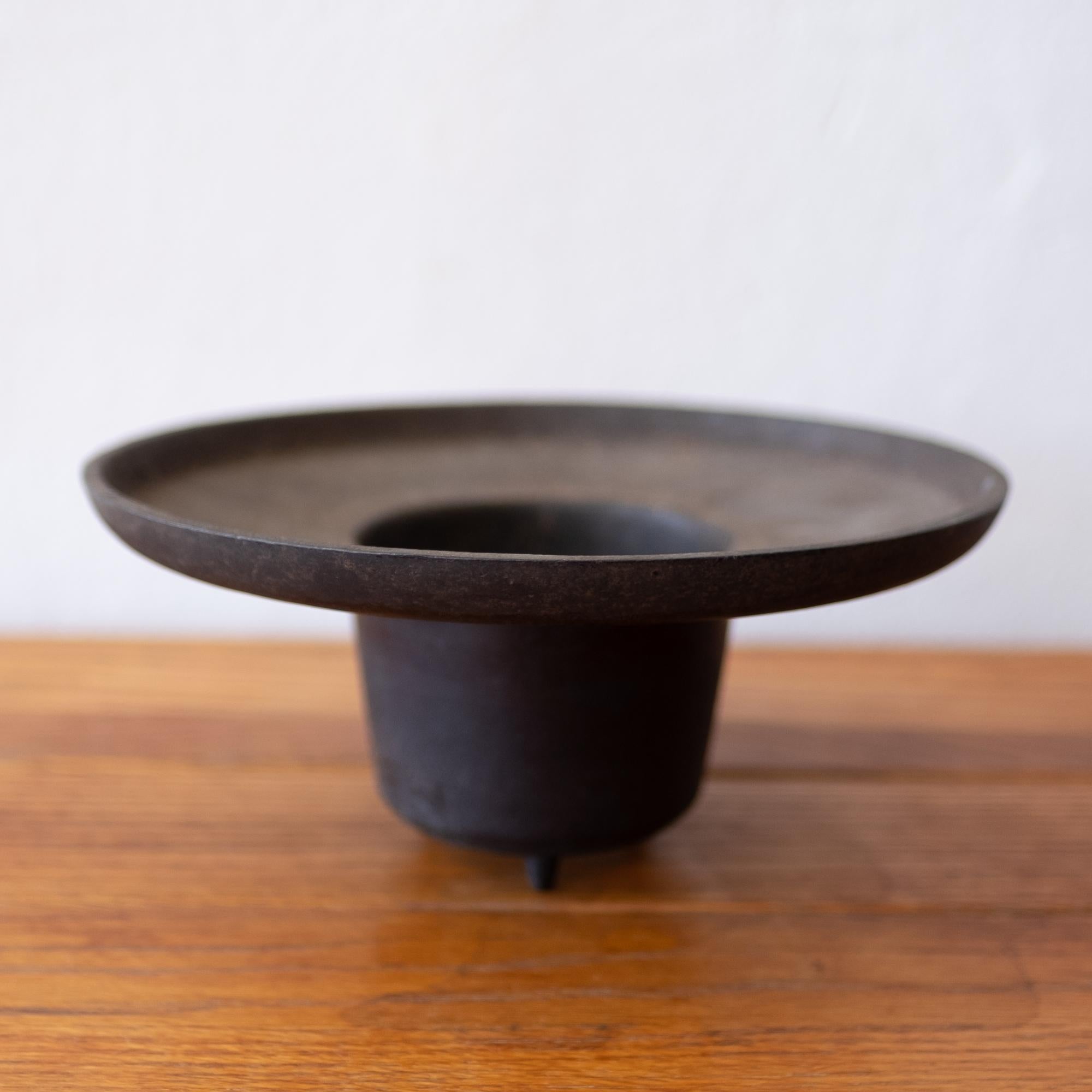 Modernist Japanese Iron Ikebana Planter 1