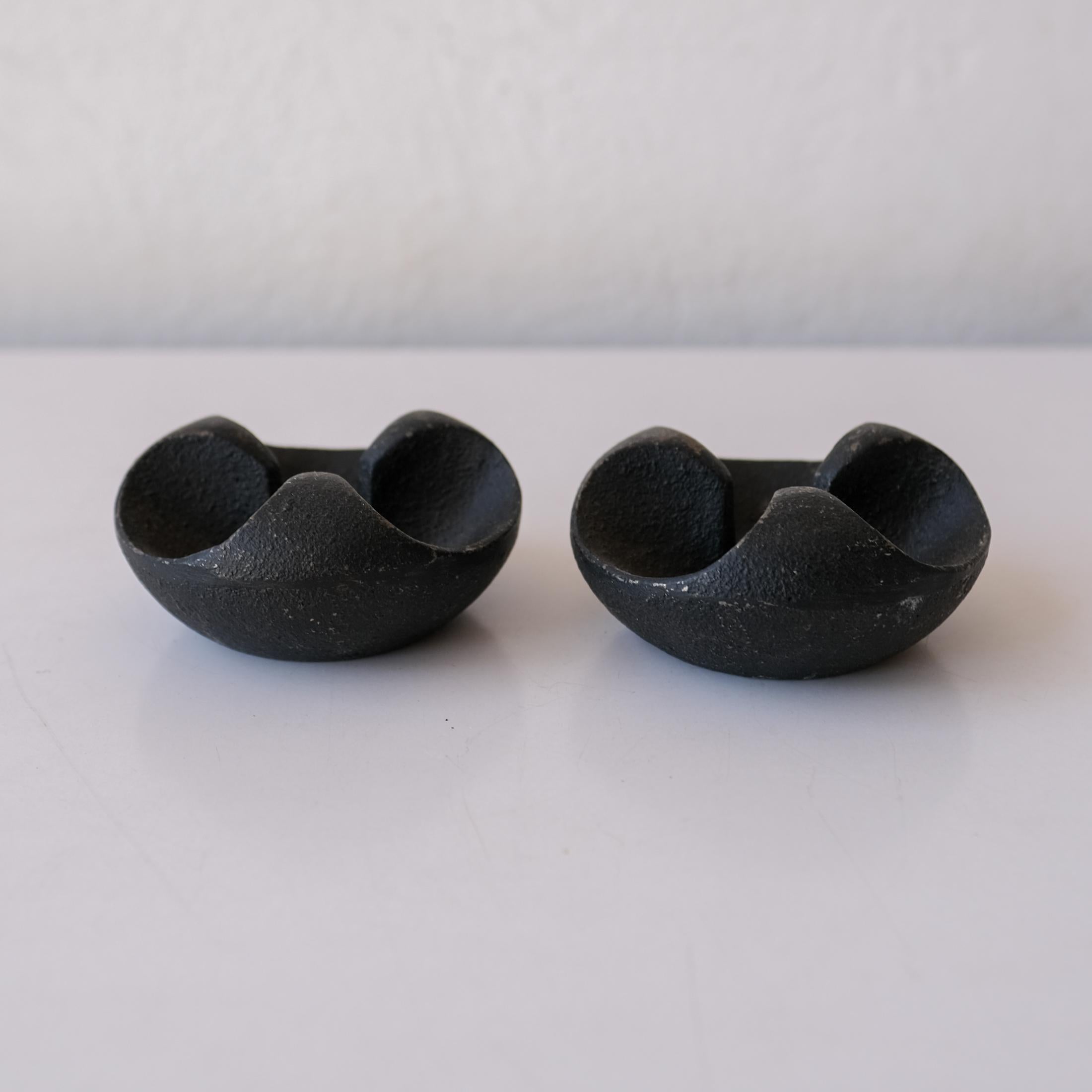 Metal Modernist Japanese Iron Nesting Candle Holders