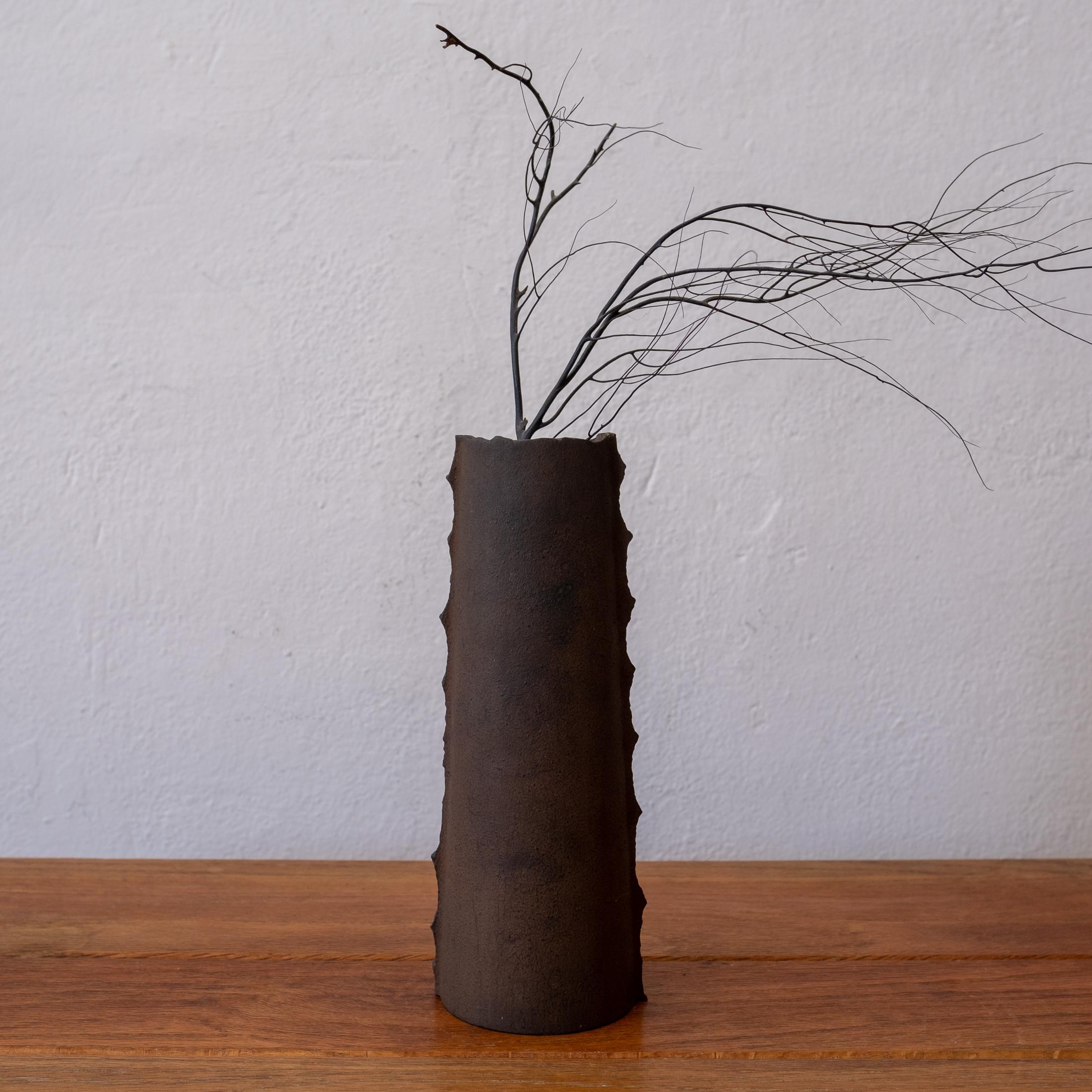 Mid-Century modernist iron vase from Japan.
   