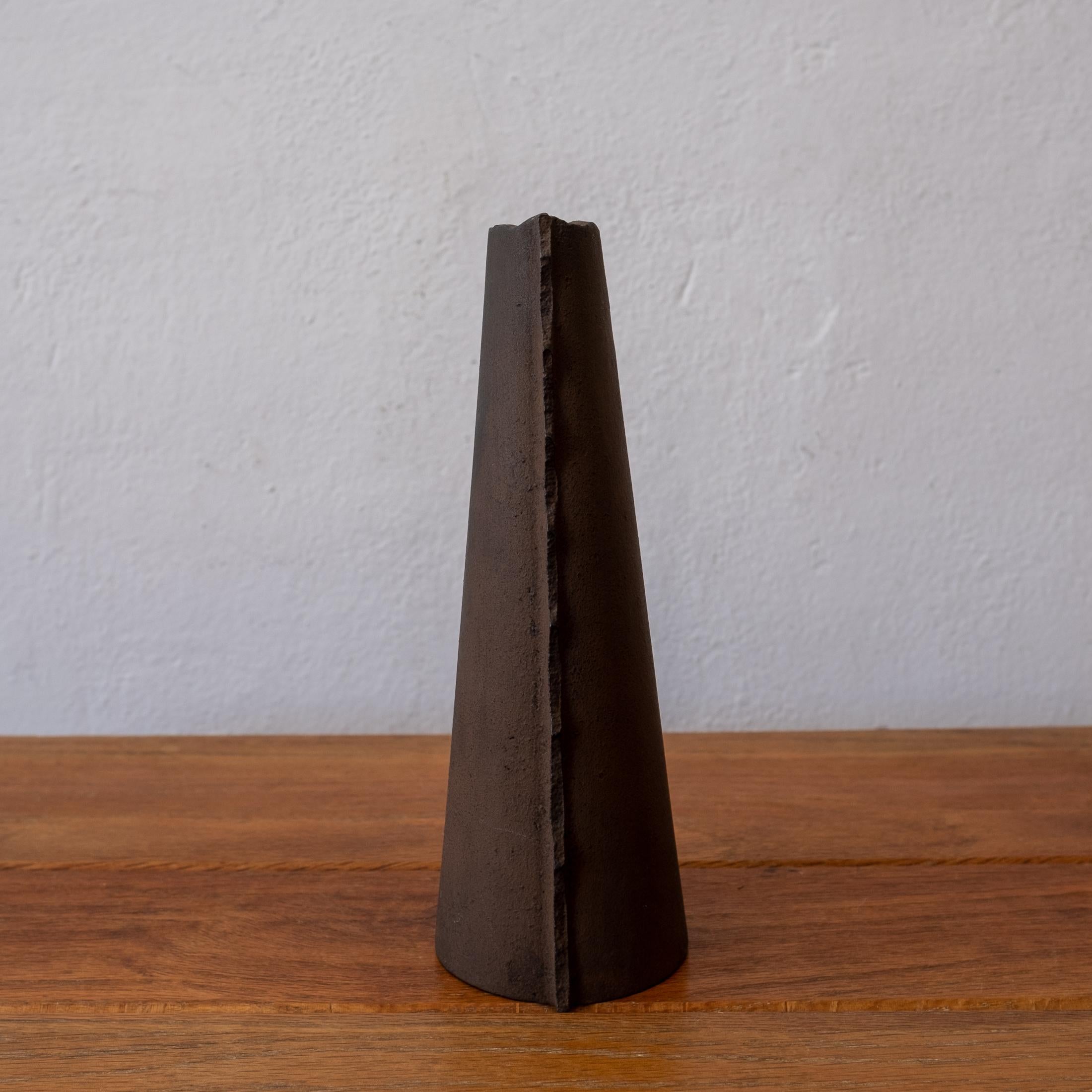 Modernist Japanese Iron Vase, 1960s In Good Condition In San Diego, CA
