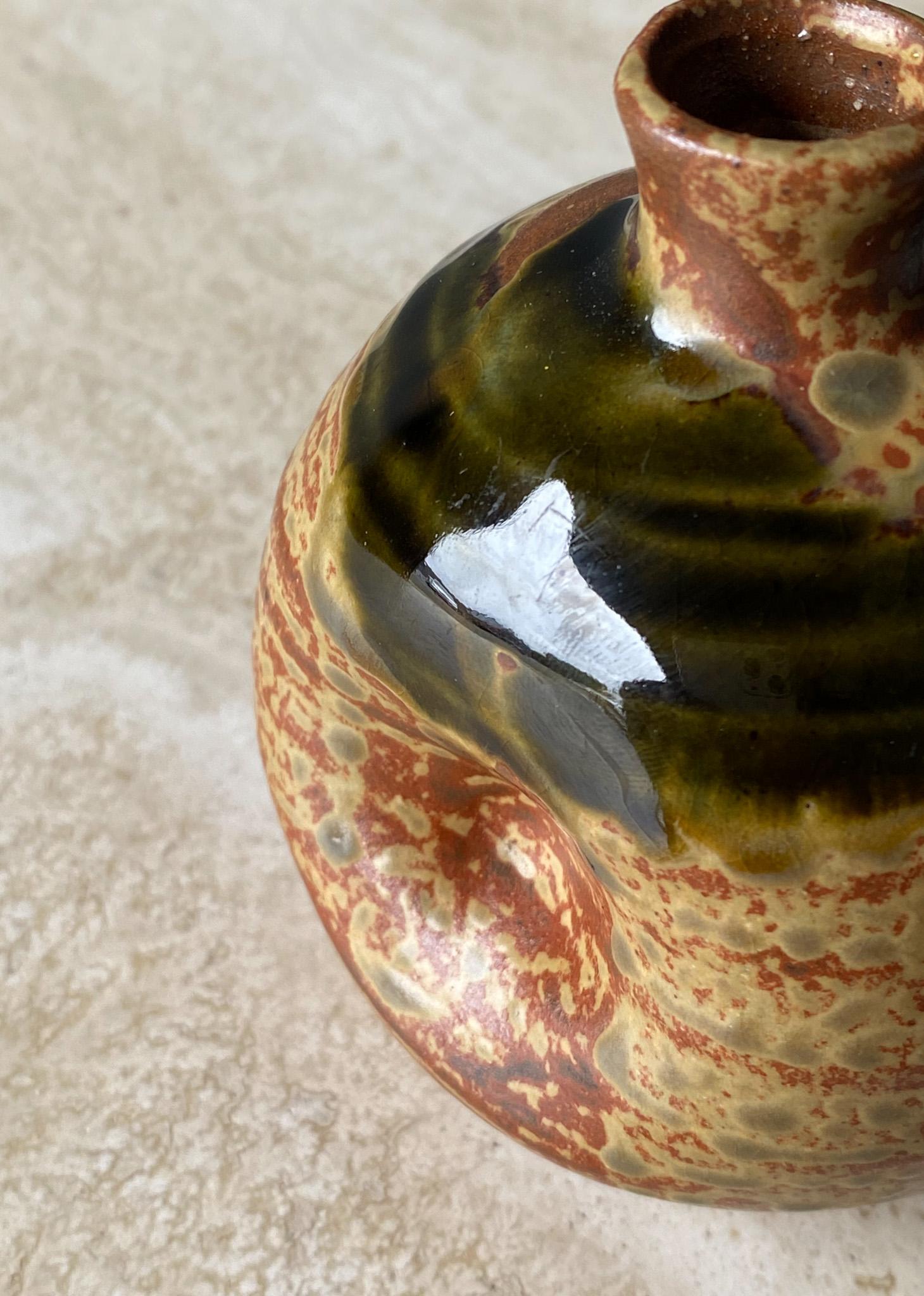 Glazed Modernist Japanese Weed Pot, 1970s For Sale