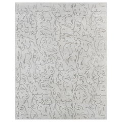 Modernistischer, von Jean Cocteau inspirierter Teppich aus Wolle und Seide von Doris Leslie Blau