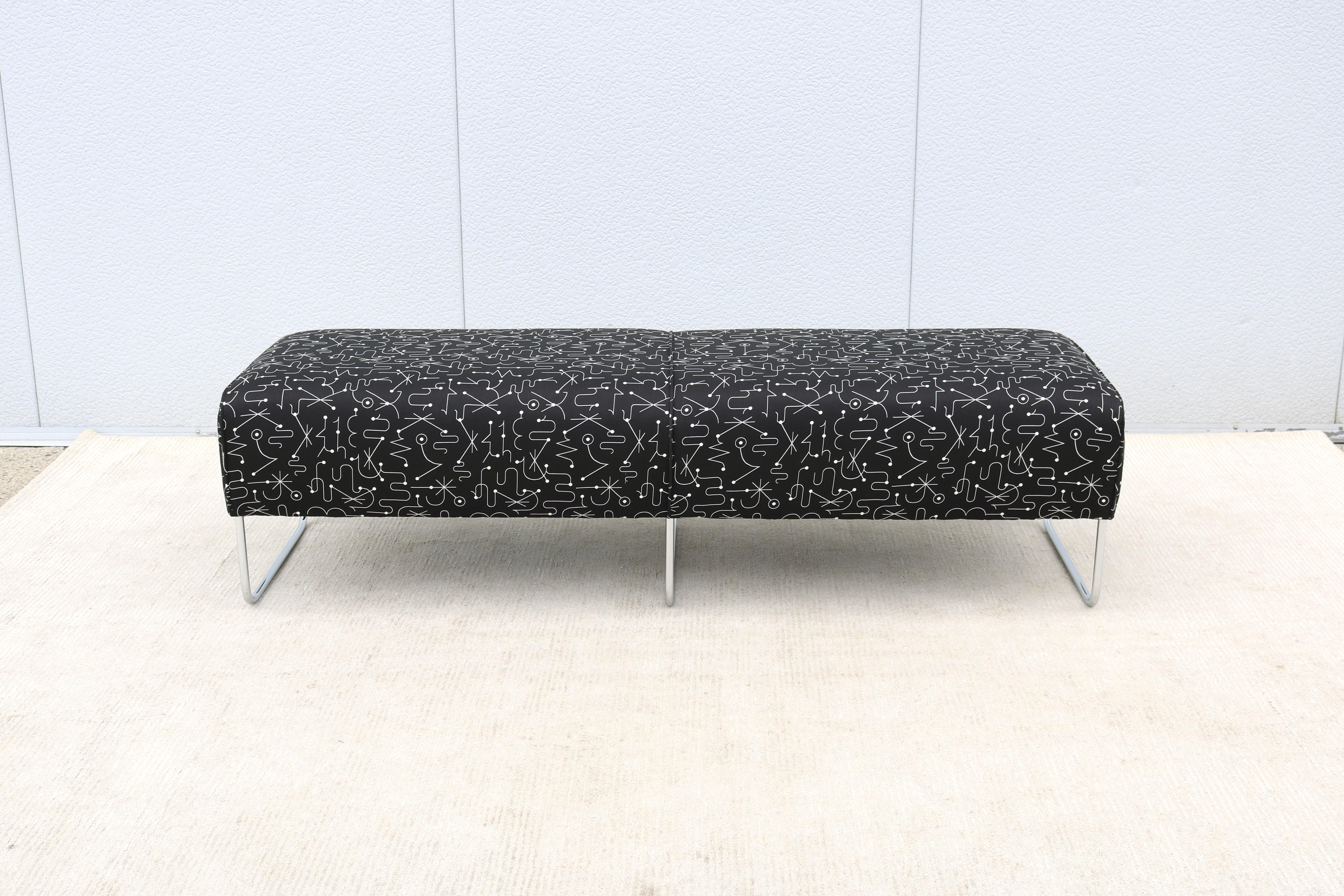 American Modernist Jeffrey Bernett for Bernhardt Design Balance Three-Seat Bench For Sale