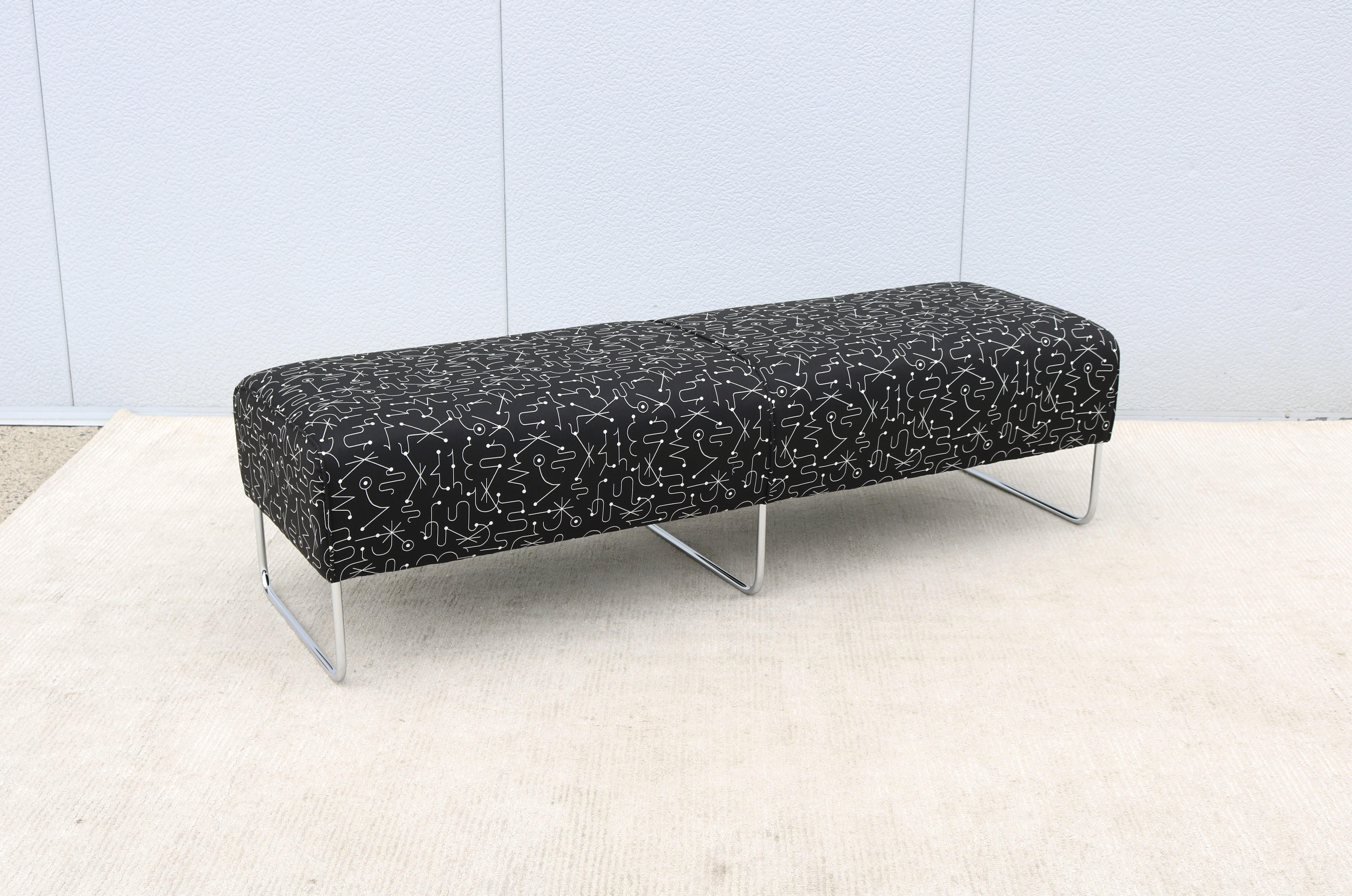 Steel Modernist Jeffrey Bernett for Bernhardt Design Balance Three-Seat Bench For Sale