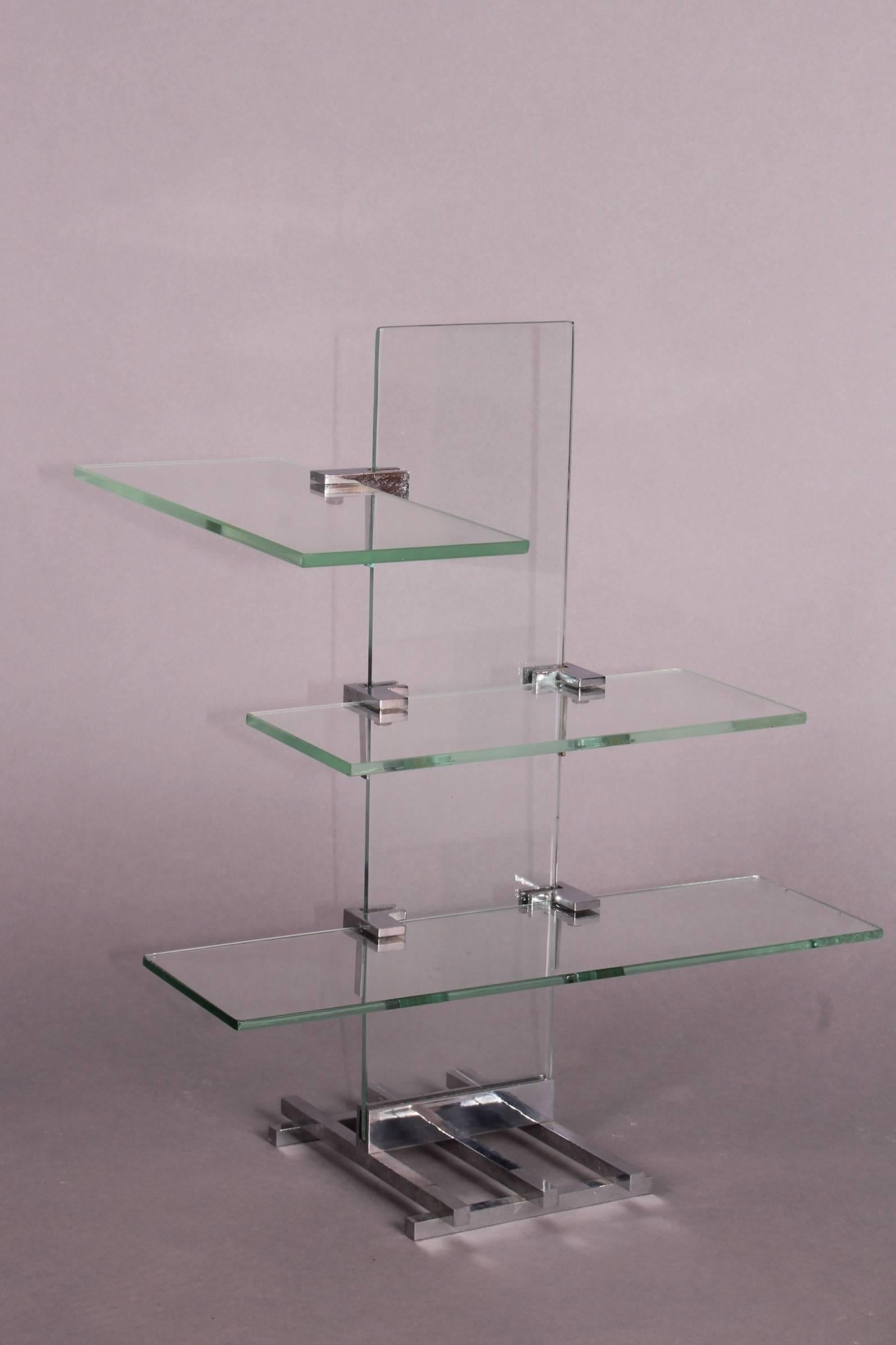 Glass Modernist Jewelry Shelf