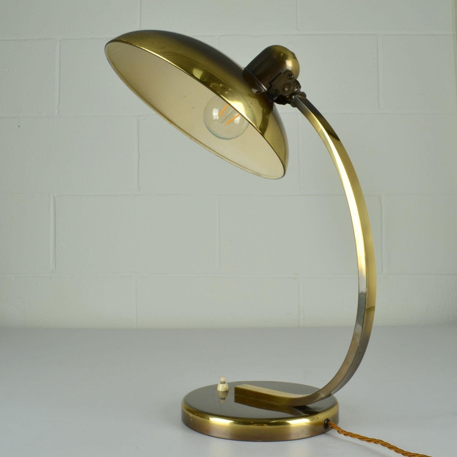Modernist Kaiser Lamp by Christian Dell Brass  1930's For Sale 5