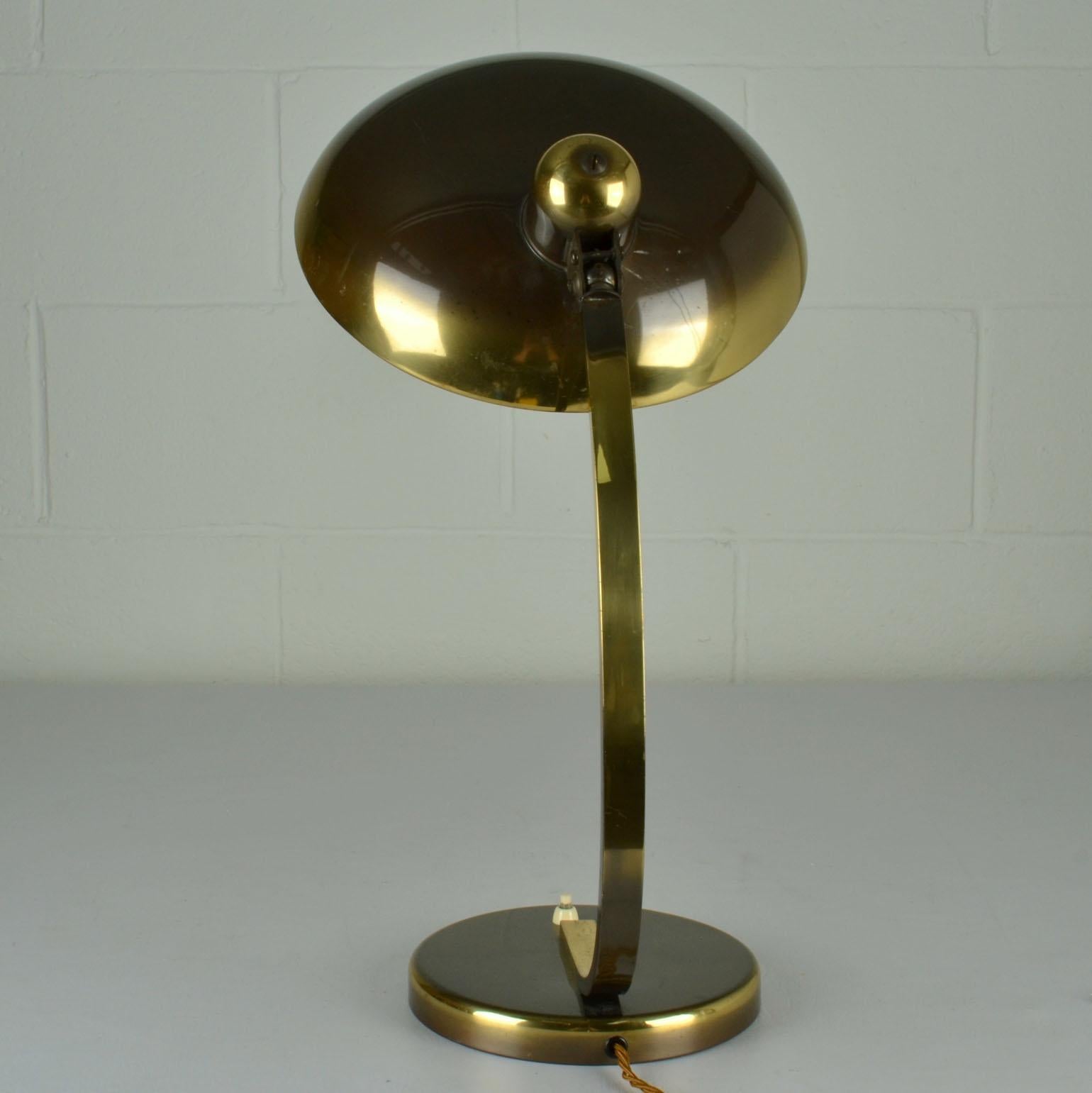 Modernist Kaiser Lamp by Christian Dell Brass  1930's For Sale 6