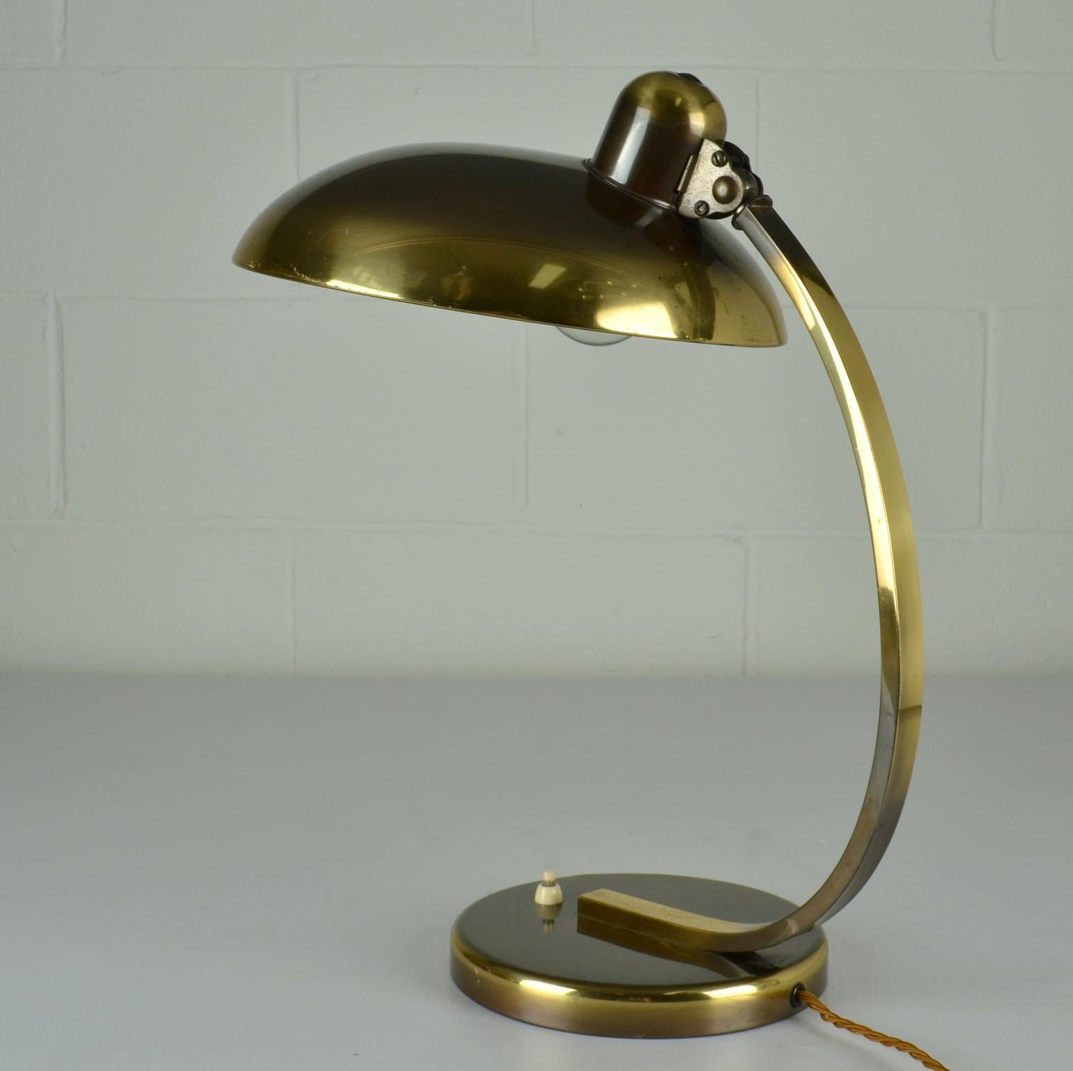 Art Deco Modernist Kaiser Lamp by Christian Dell Brass  1930's For Sale