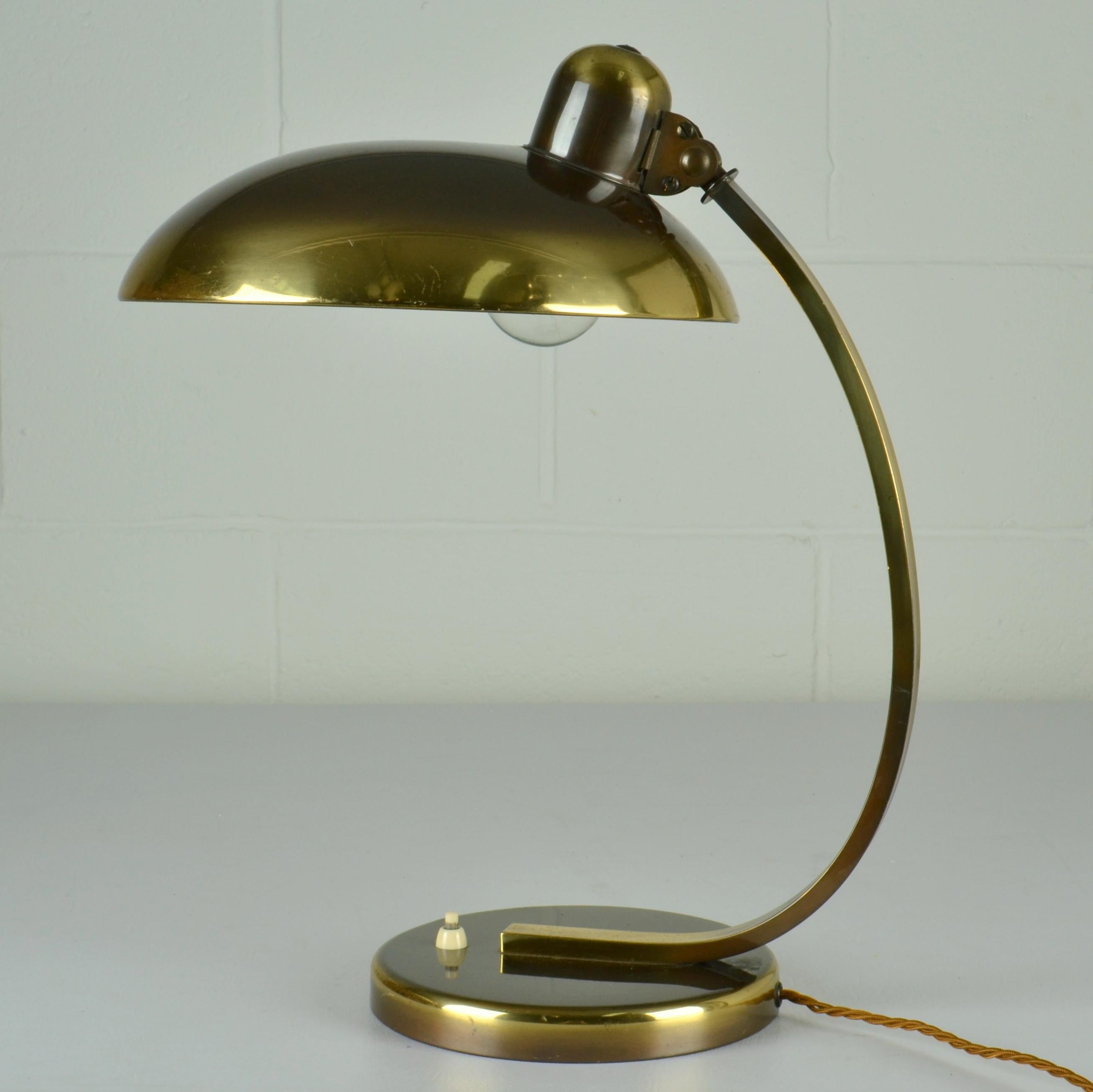 Modernist Kaiser Lamp by Christian Dell Brass  1930's In Excellent Condition For Sale In London, GB