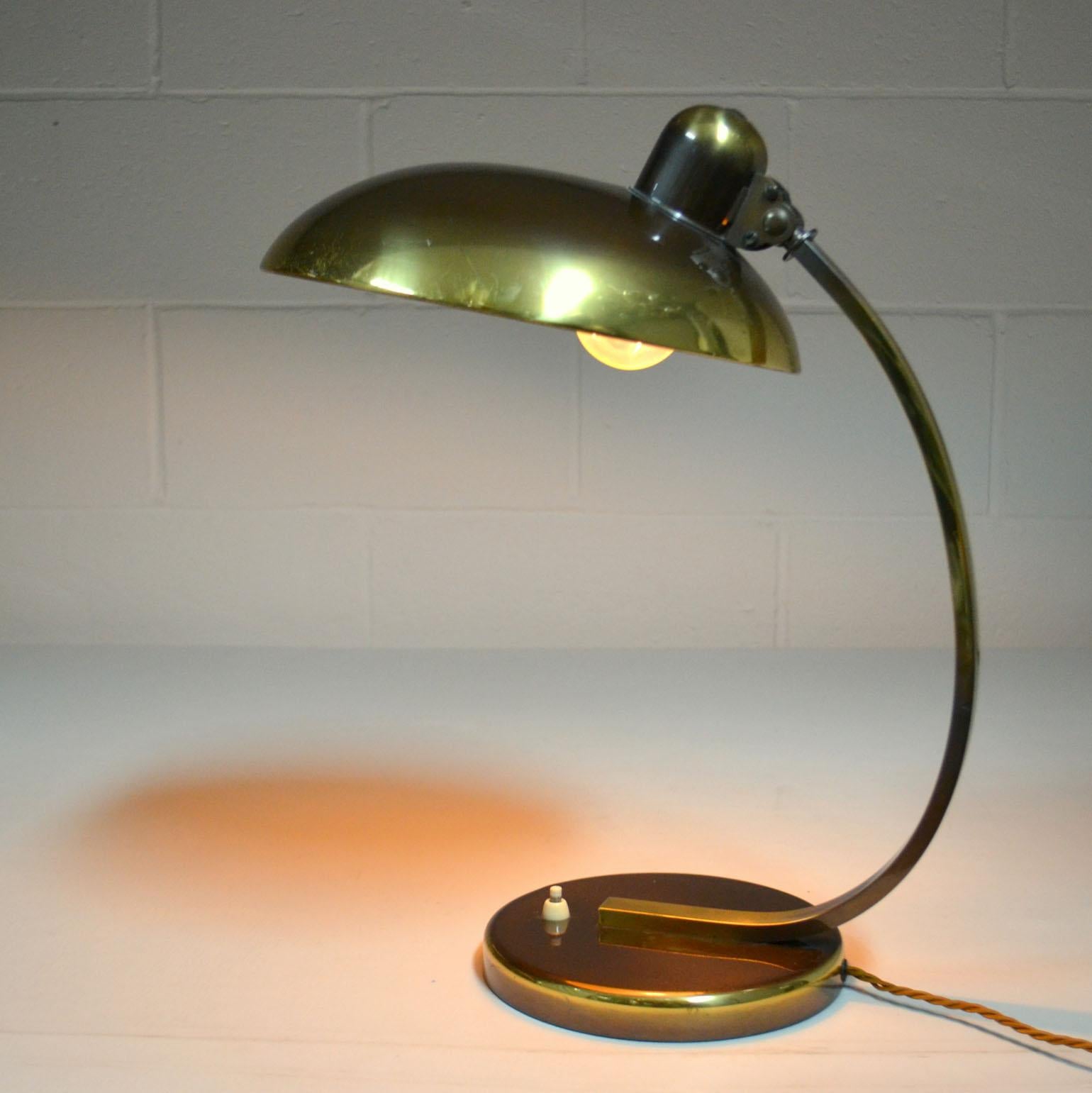 Modernist Kaiser Lamp by Christian Dell Brass  1930's For Sale 1