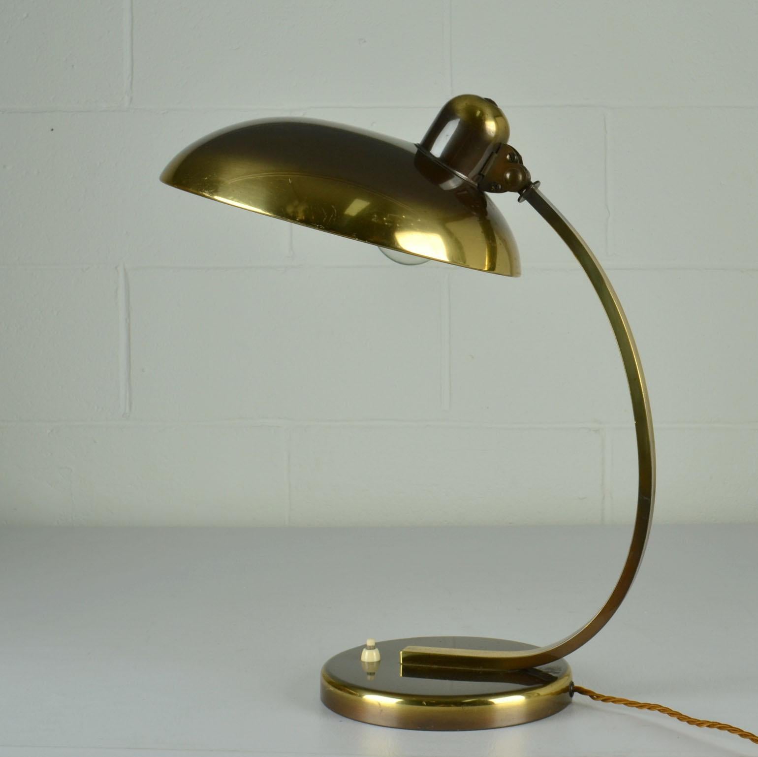 Modernist Kaiser Lamp by Christian Dell Brass  1930's For Sale 2