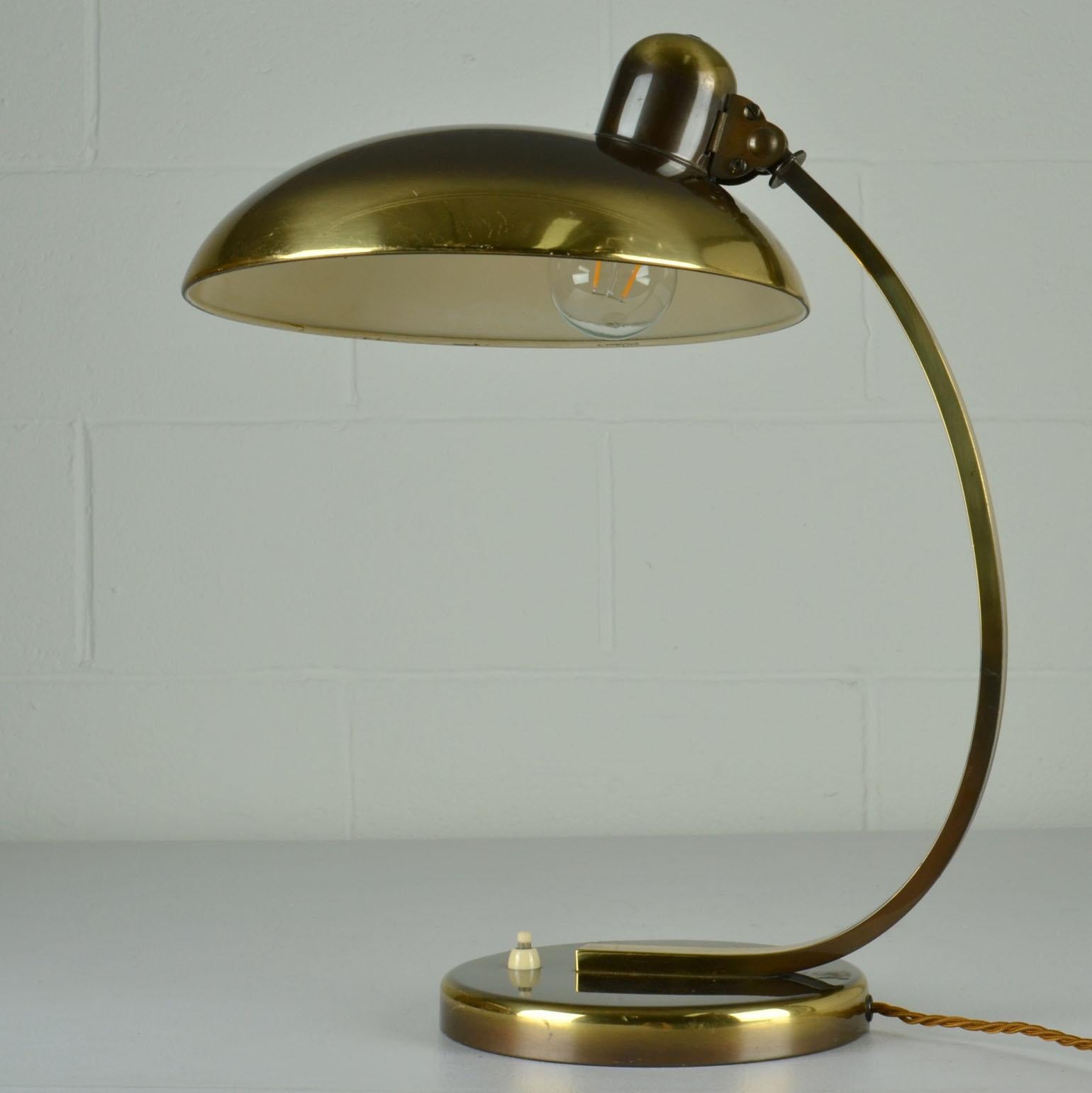 Modernist Kaiser Lamp by Christian Dell Brass  1930's For Sale 3