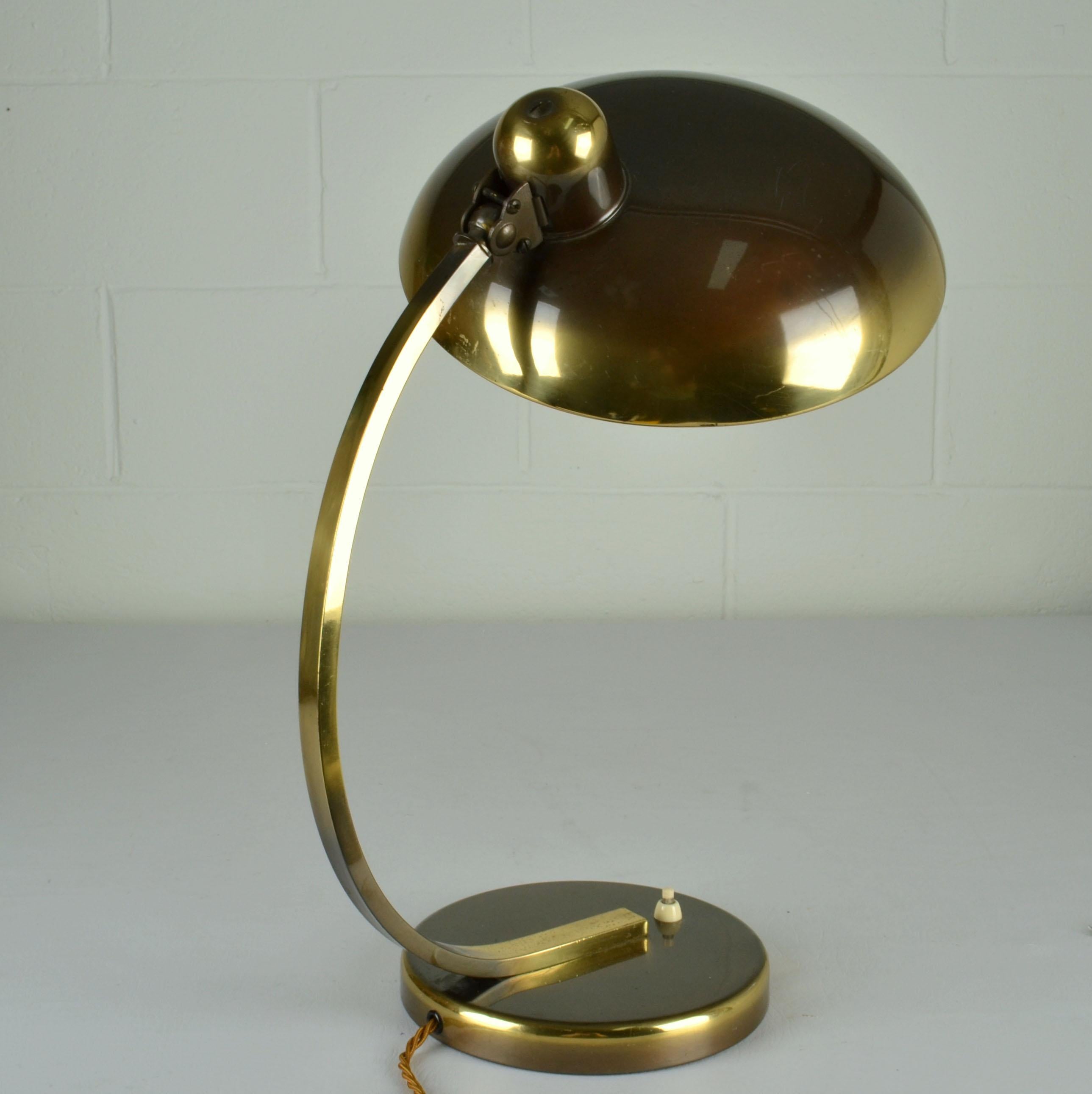 Modernist Kaiser Lamp by Christian Dell Brass  1930's For Sale 4
