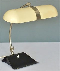 Modernist Kaiser Table Desk Lamp Christian Dell Bauhaus Germany 1930 Black Ivory