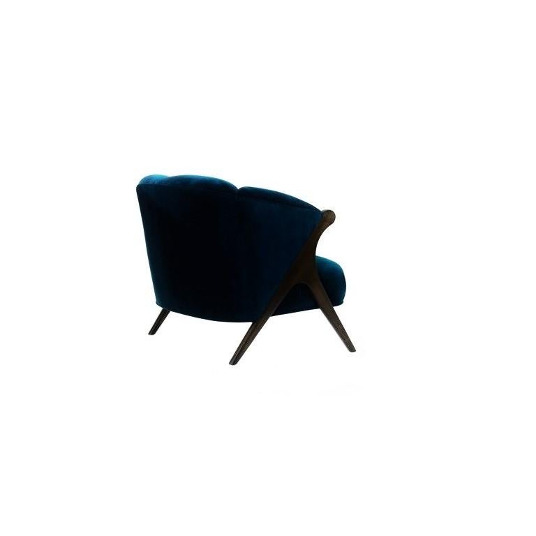 blue barrel chair