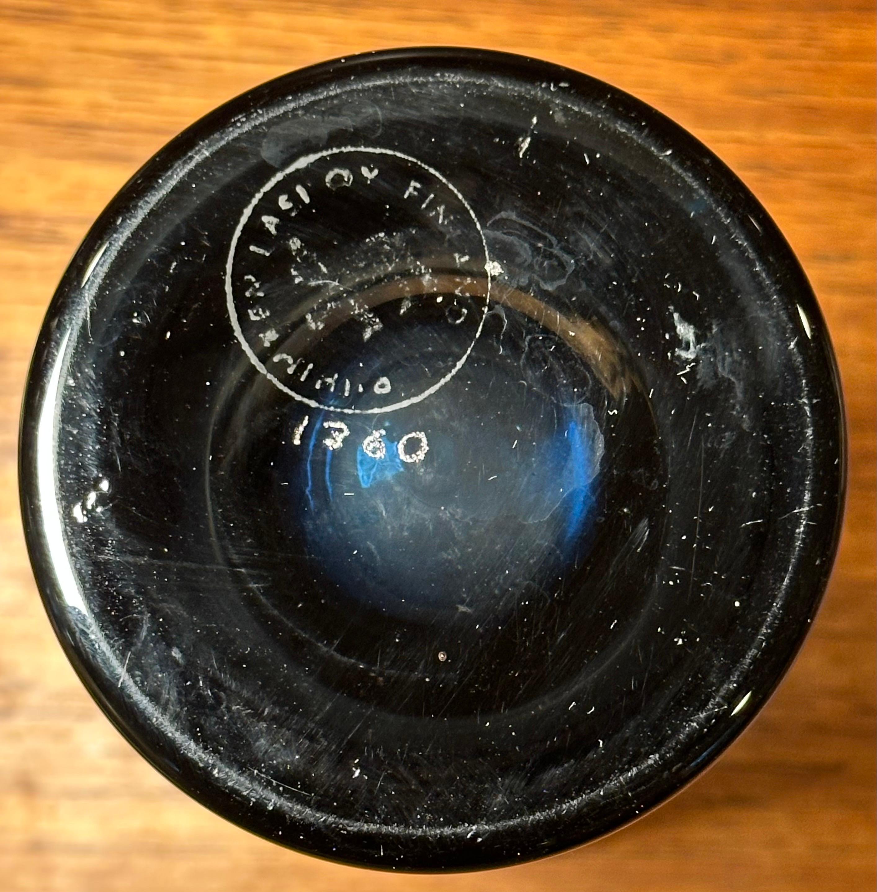 Jarrón modernista de vidrio artístico Kehra de Tamara Aladin para Riihimäen Lasi, Finlandia. en venta 2