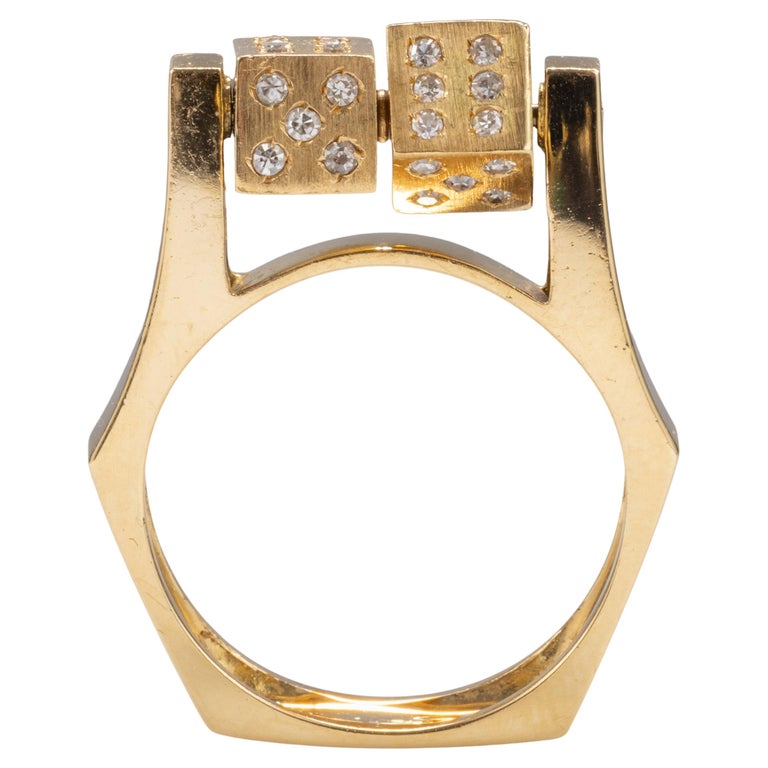 gold dice ring