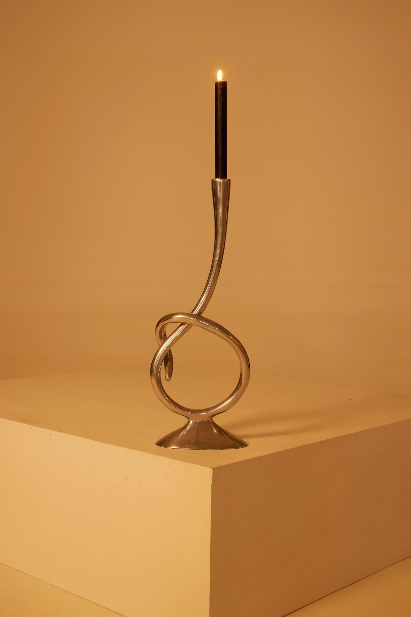 Space Age Modernist knot candlestick
