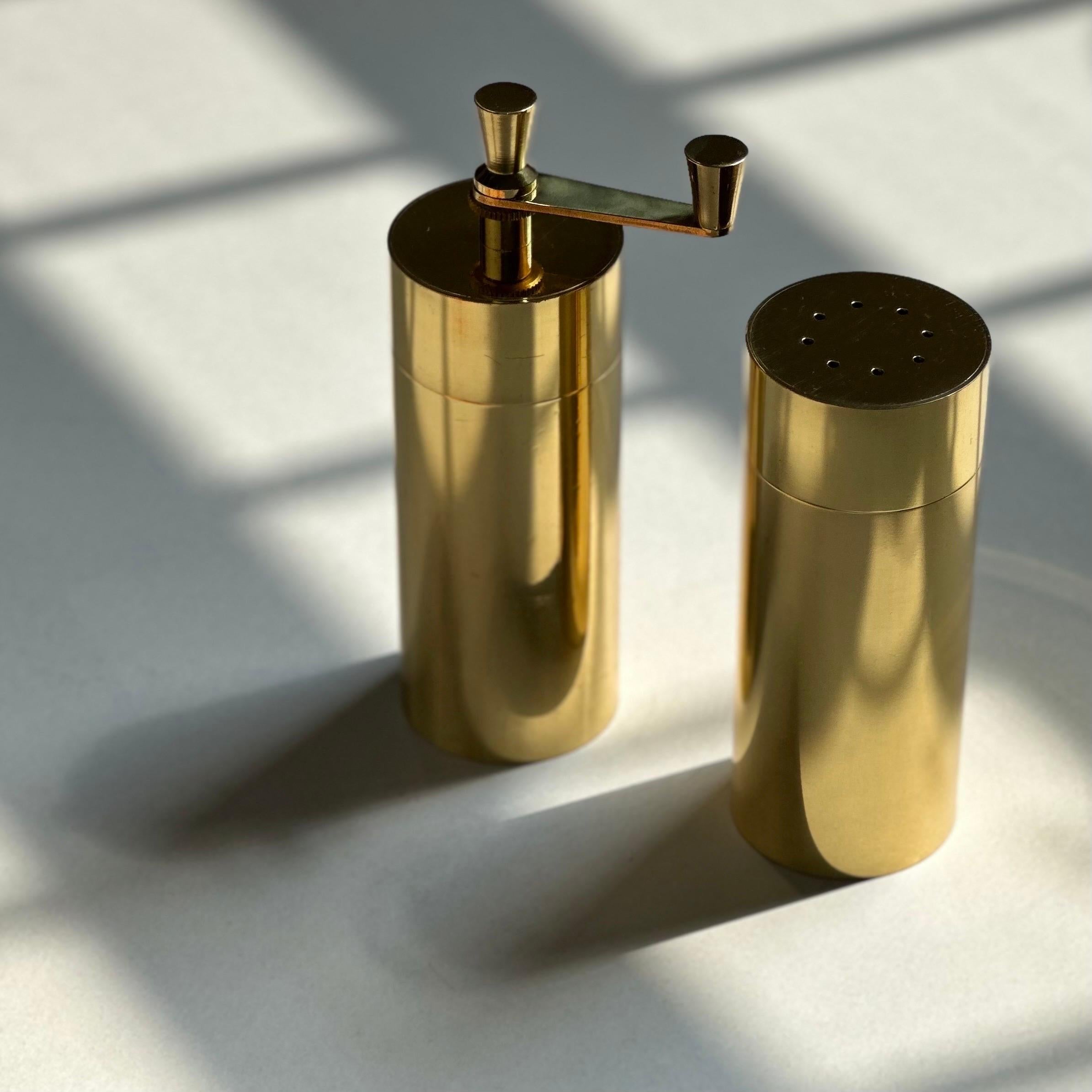 brass salt and pepper grinders