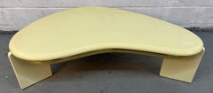 Modernist Lacquered Kidney Shaped Ivory Coffee Table