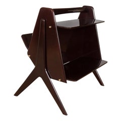 Modernist Lacquered Wood End Table