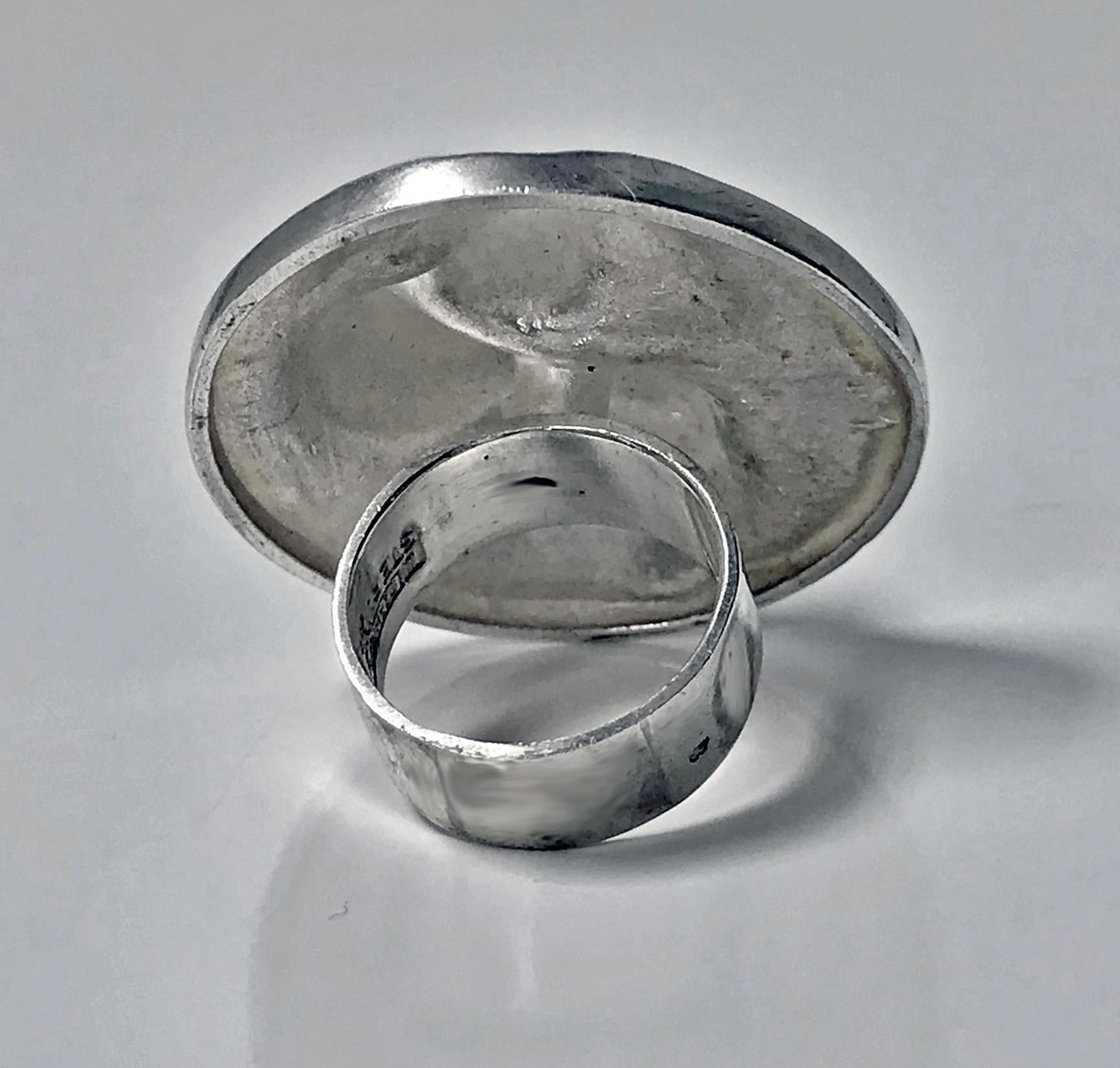 Modernist Lapponia Bjorn Weckstrom Sterling Ring, 1971 In Good Condition In Toronto, ON