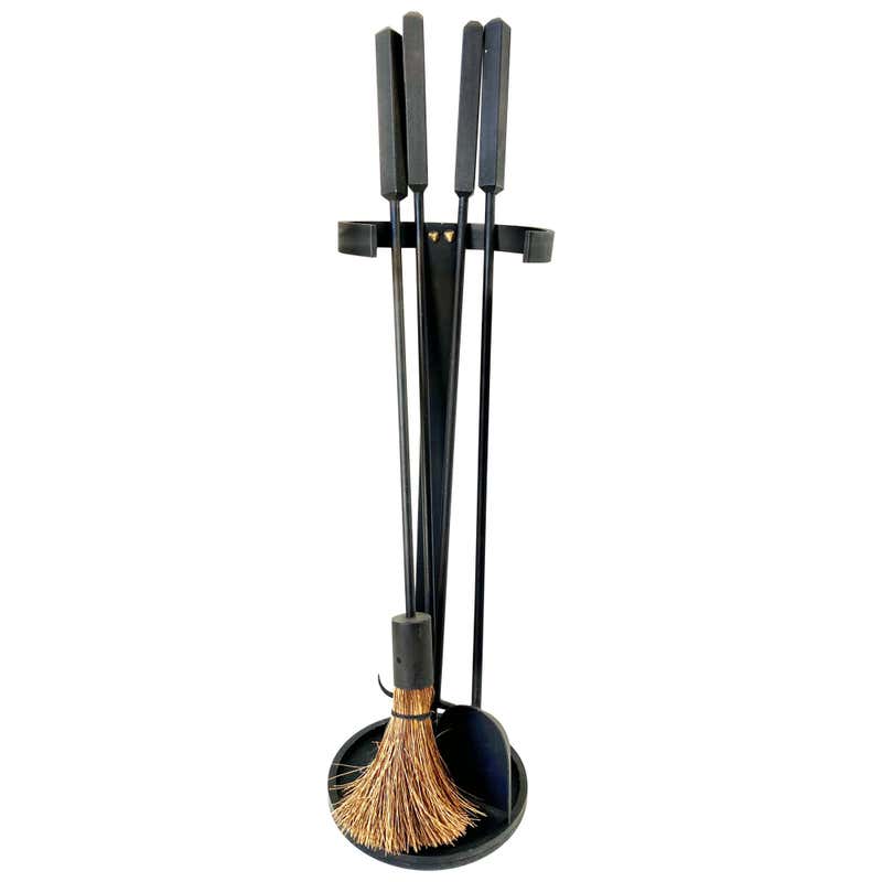 Modernist Iron Fireplace Tools at 1stDibs