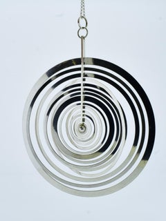 Colgante de luna modernista de plata de ley en su versión más grande, Tapio Wirkkala, c. 1971