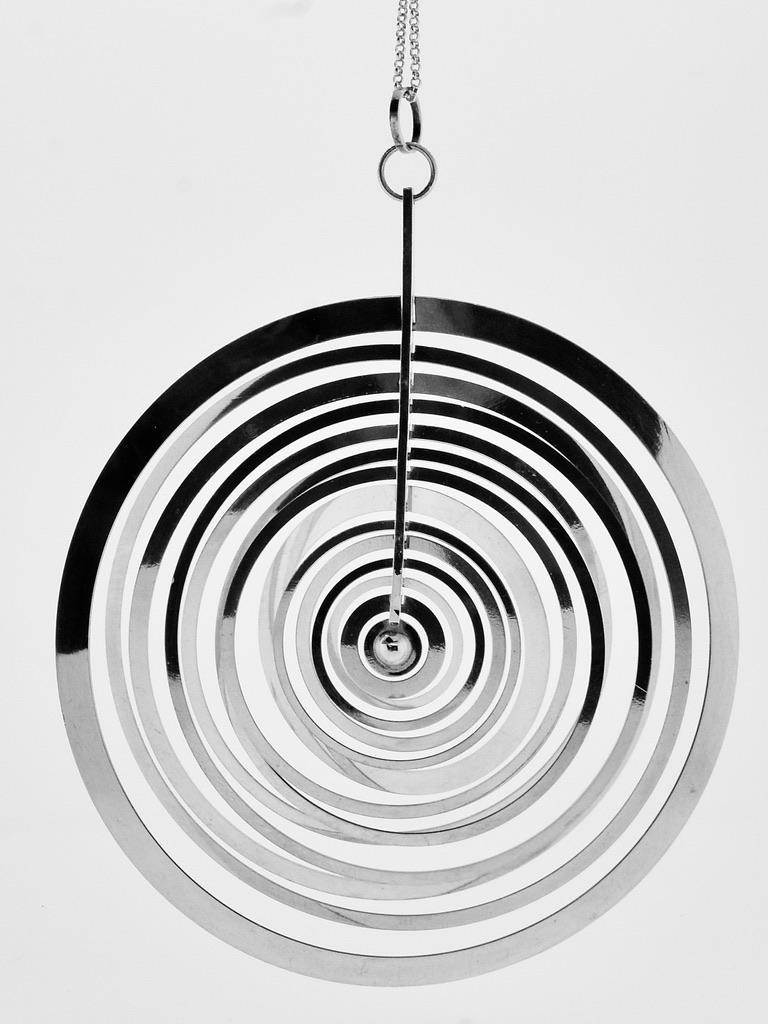 Women's or Men's Modernist Largest Version Sterling Silver Moon Pendant, Tapio Wirkkala, c. 1971