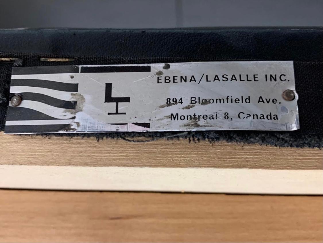 Modernist Leather and Steel Sofa by Christen Sorensen, Ebena / Lasalle In Good Condition In Buffalo, NY
