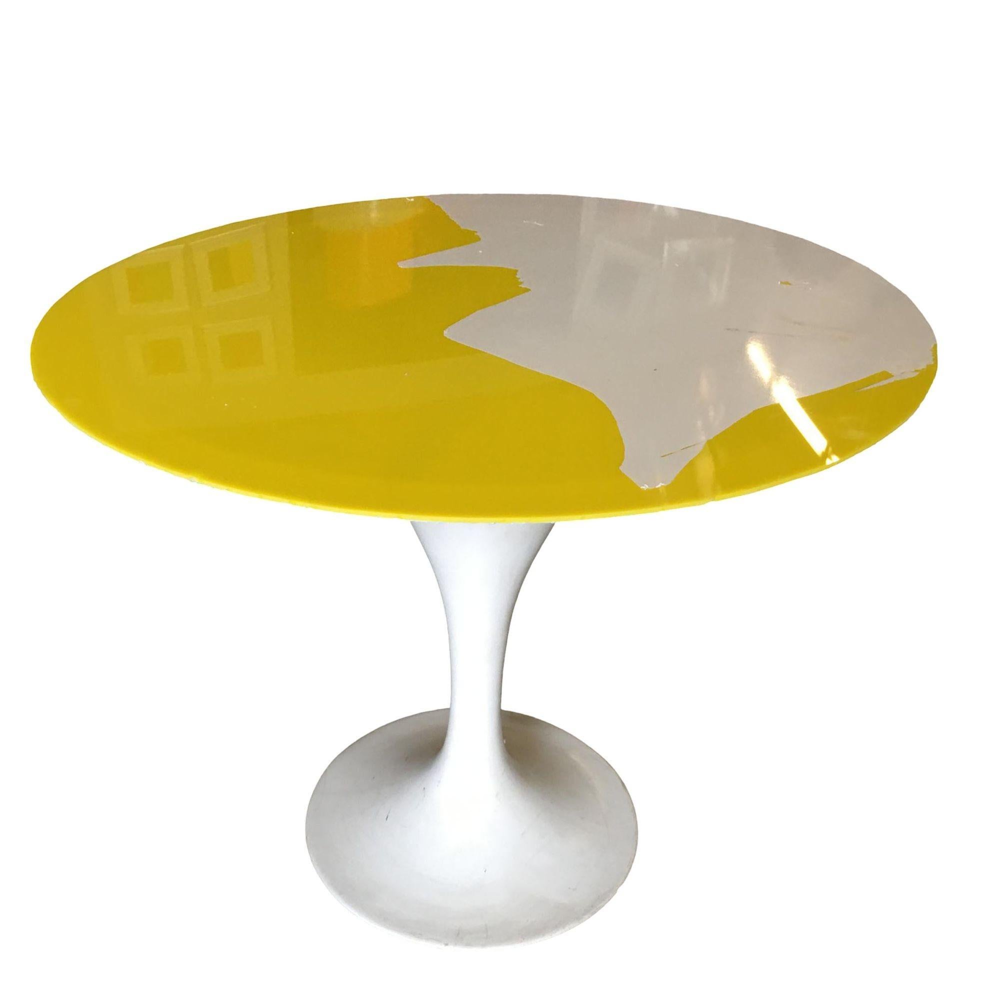 American Modernist Light Up Tulip Style Coffee Table For Sale