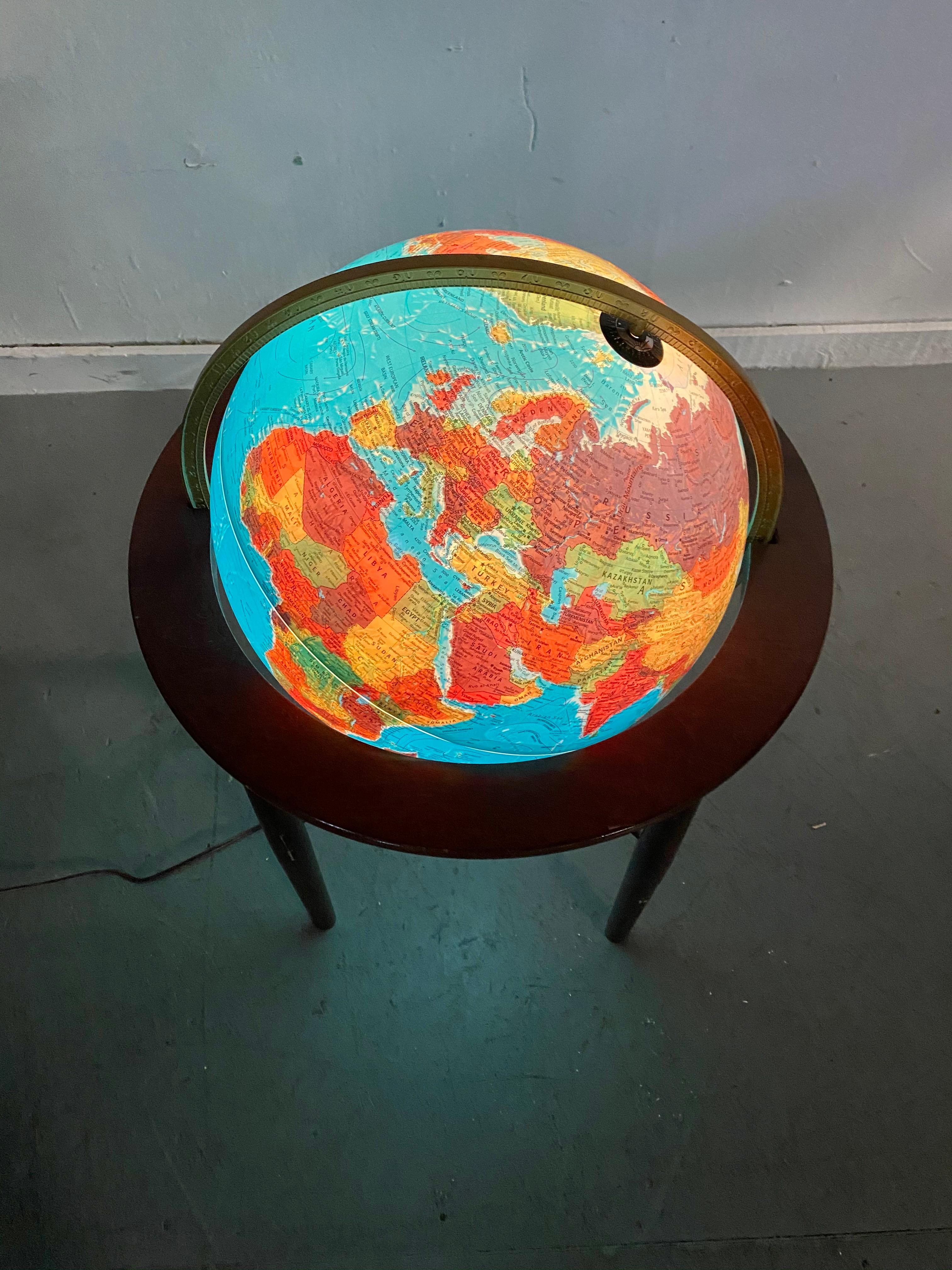 light up globe on stand