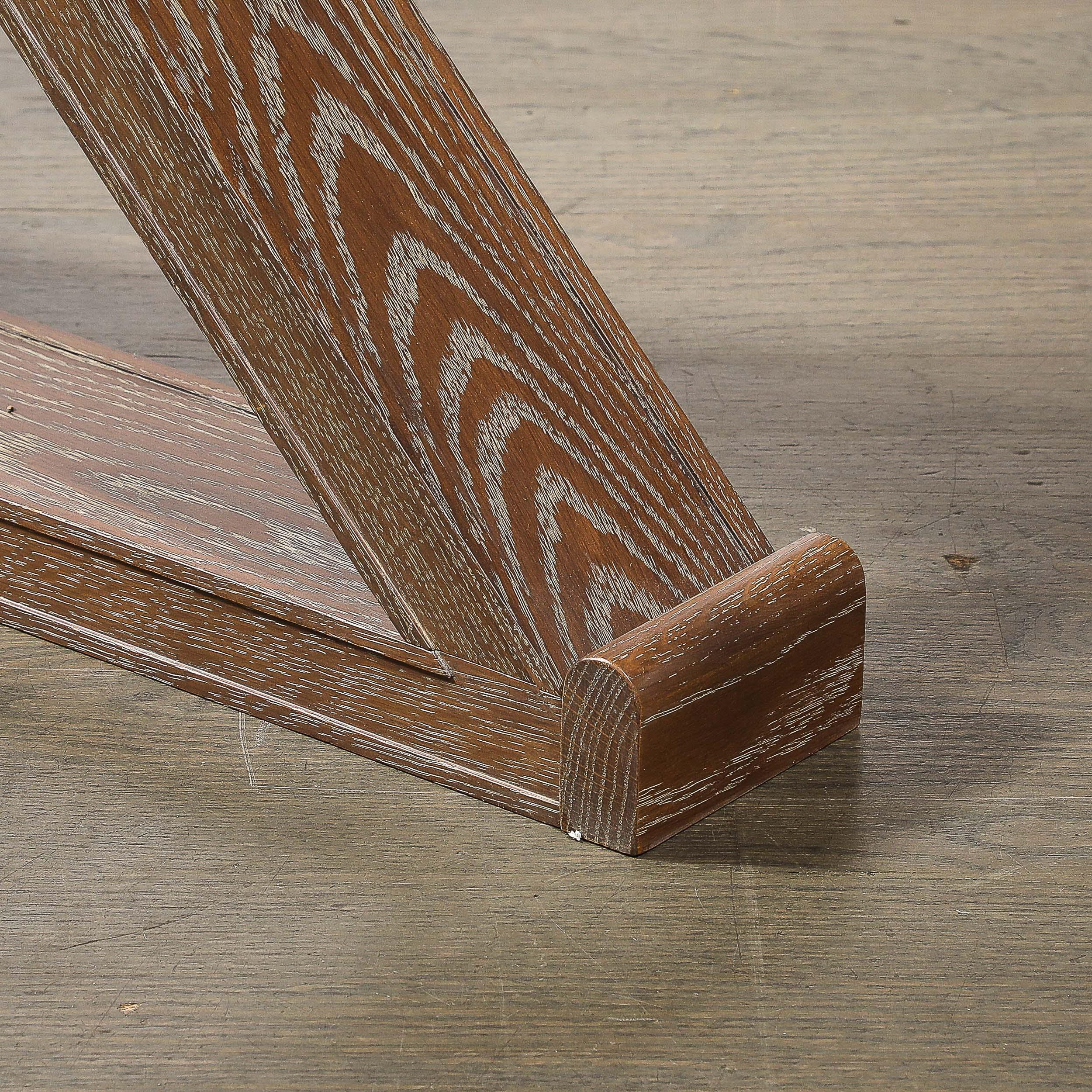 Modernist Limed Oak Frank X Base Desk by Mattaliano 14