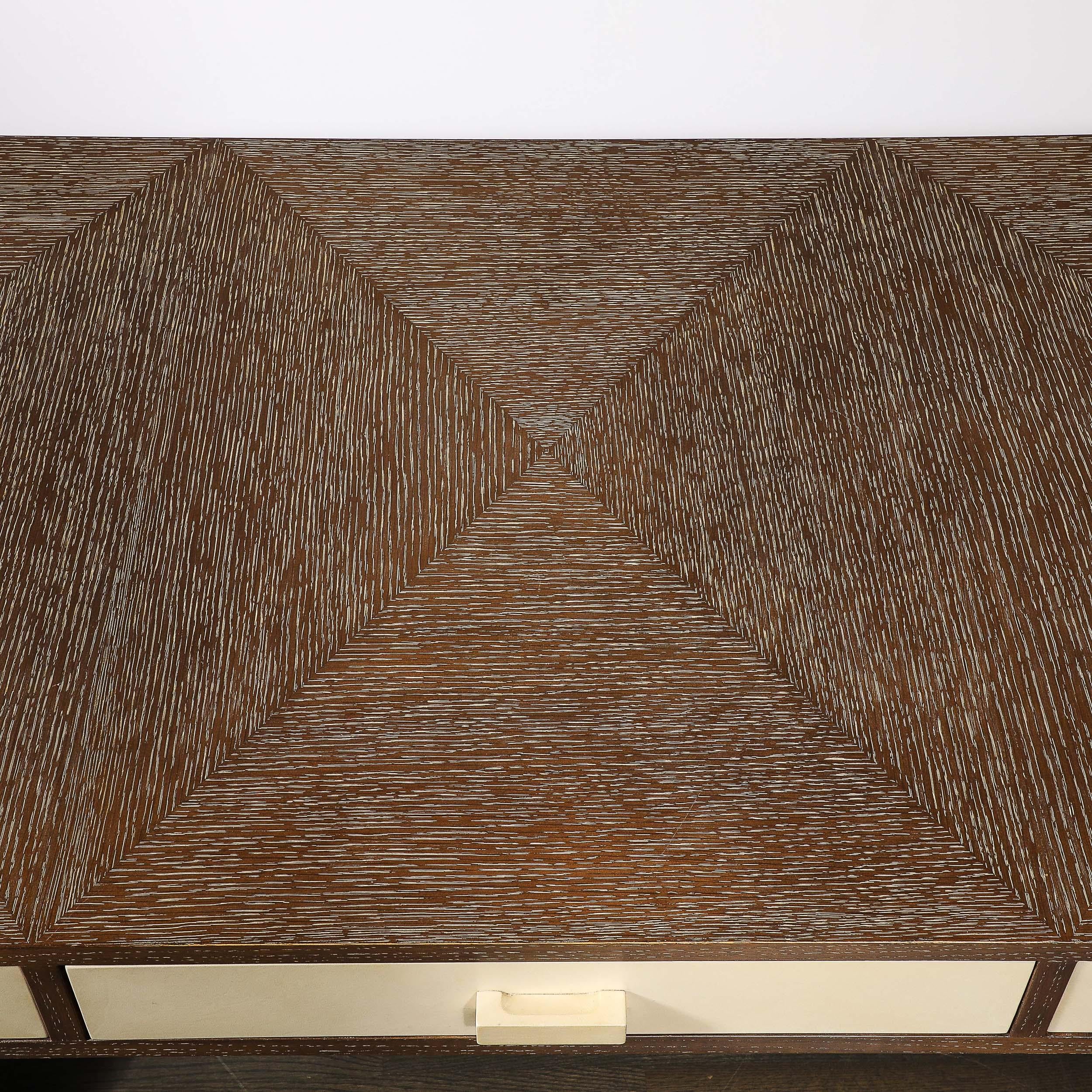 Modernist Limed Oak Frank X Base Desk by Mattaliano In Excellent Condition In New York, NY