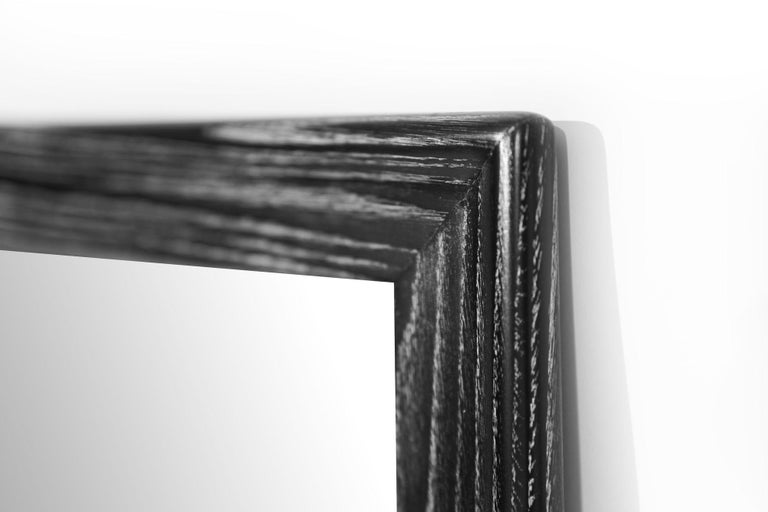 Modernist Limed Oak Rectangular Mirror, Circa 1960s For Sale at 1stDibs