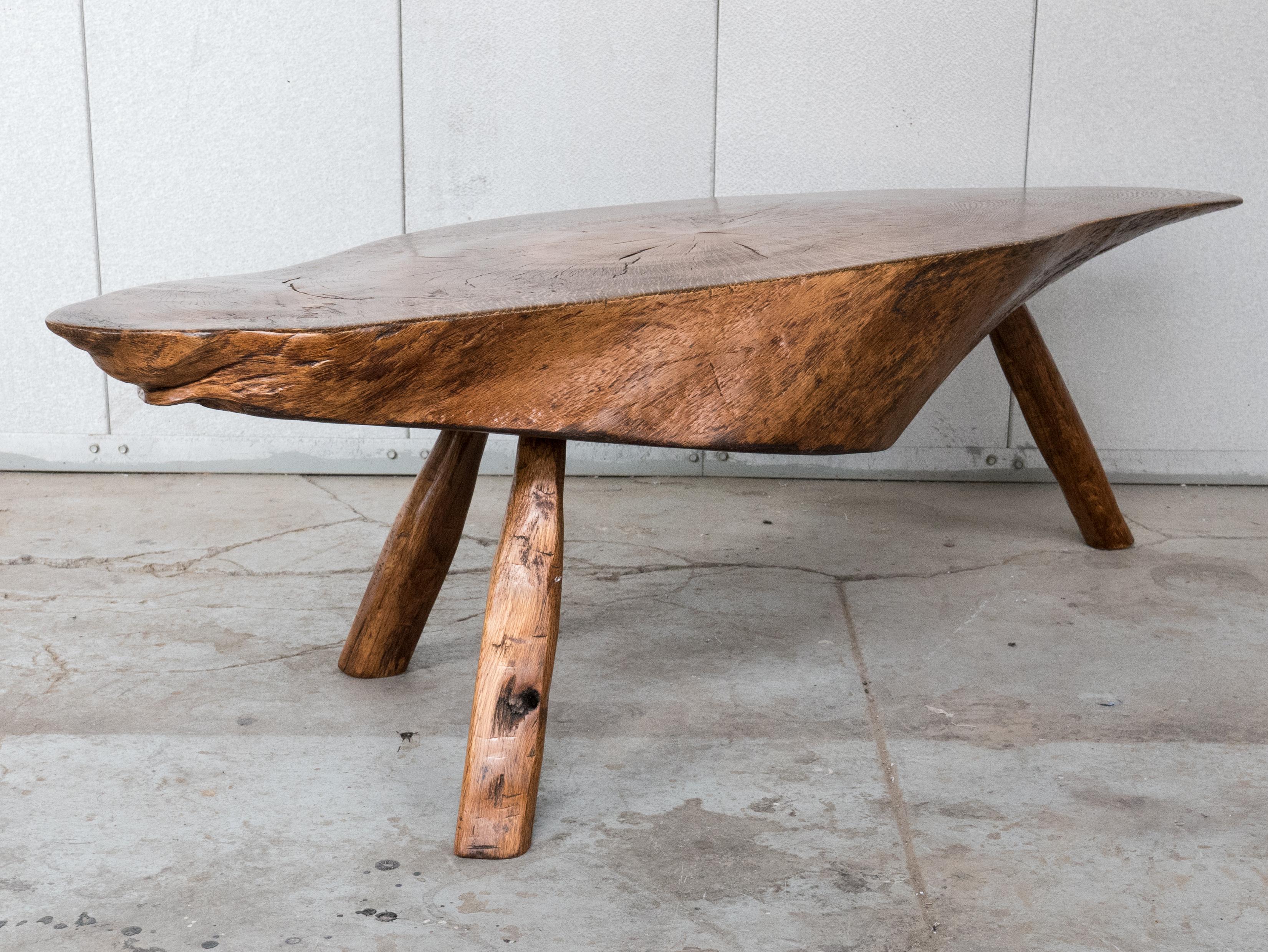 Wood Modernist Live Edge Cocktail Table