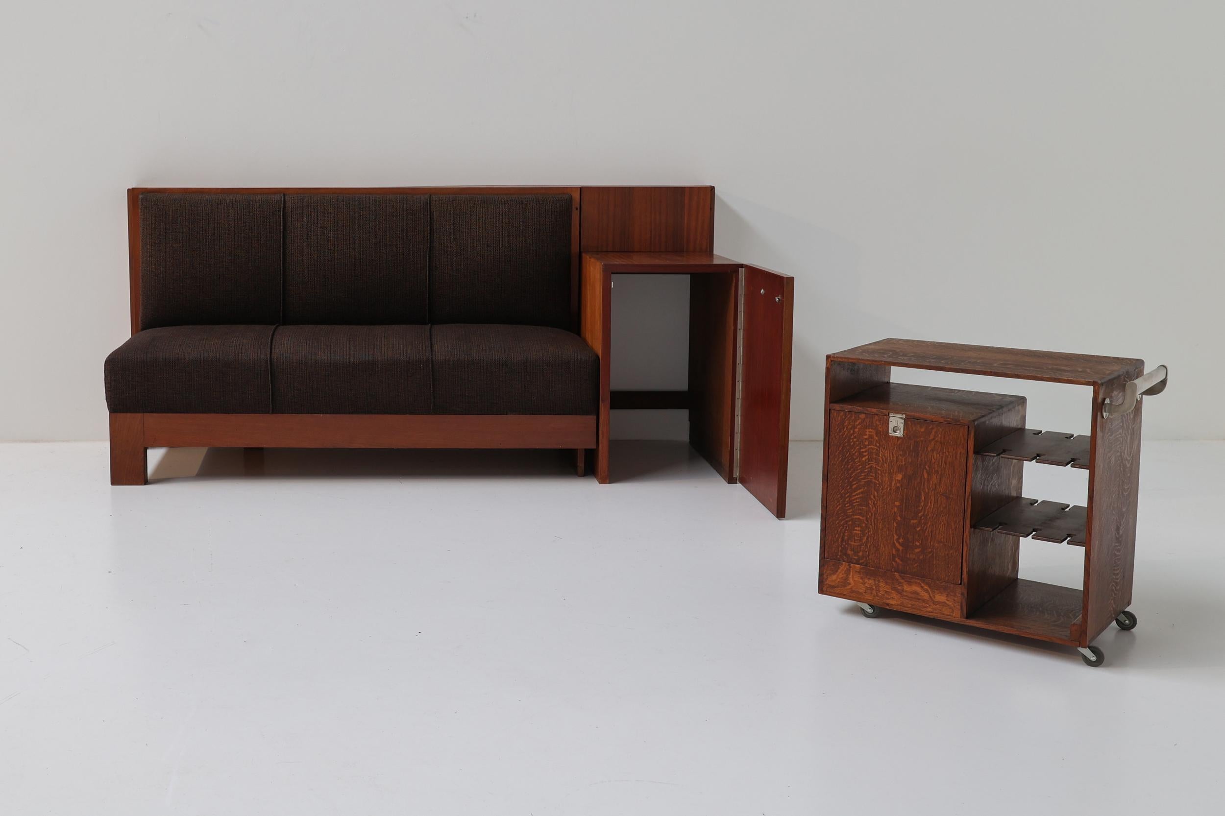 Mid-20th Century Modernist Living Room Set by John Van Zeeland, Belgium, 1930s For Sale
